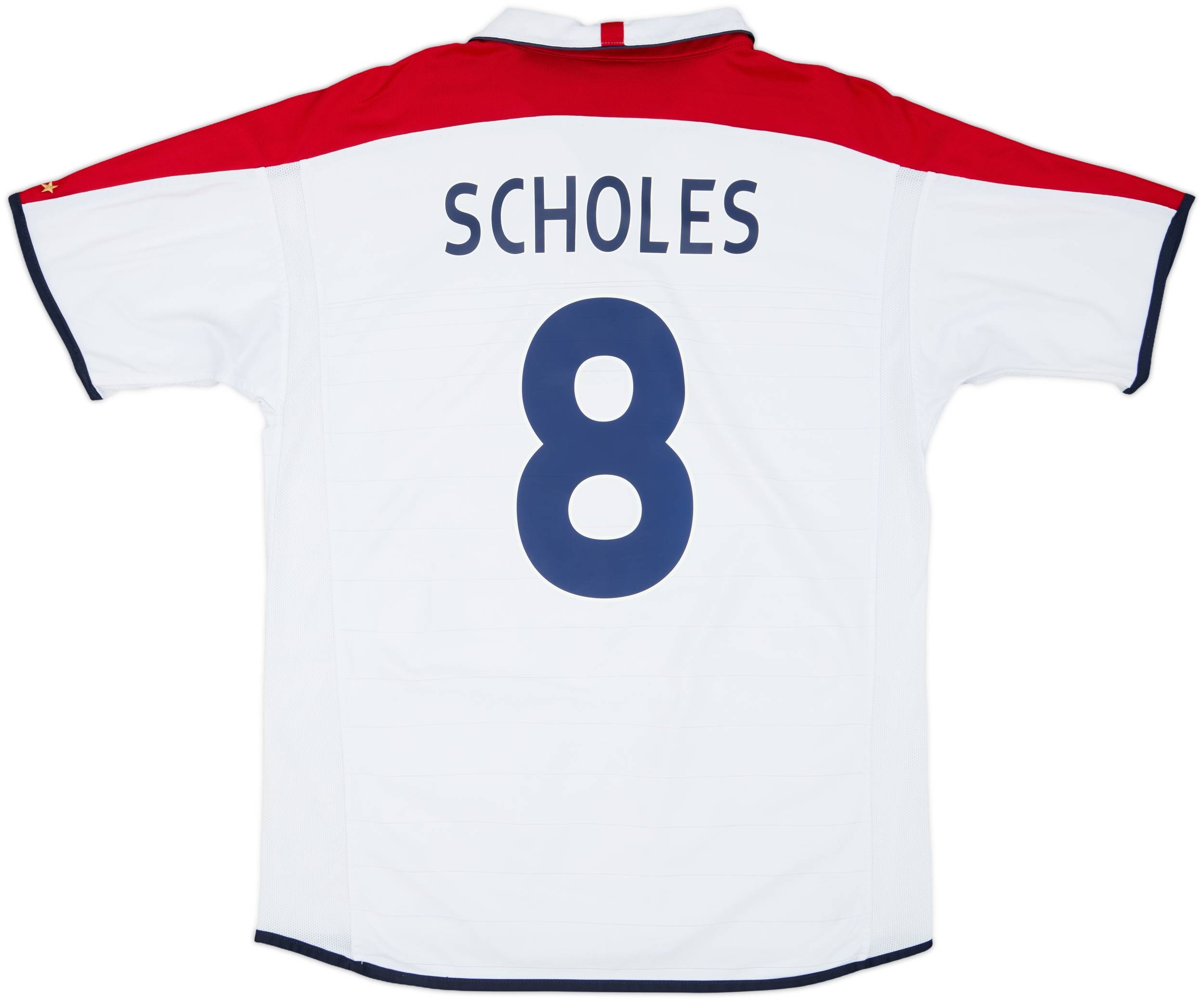 イングランド代表 Umbro シャツ SCHOLES 8 2003-05 England Home Shirt Scholes #8 - 7/10 - (XL)