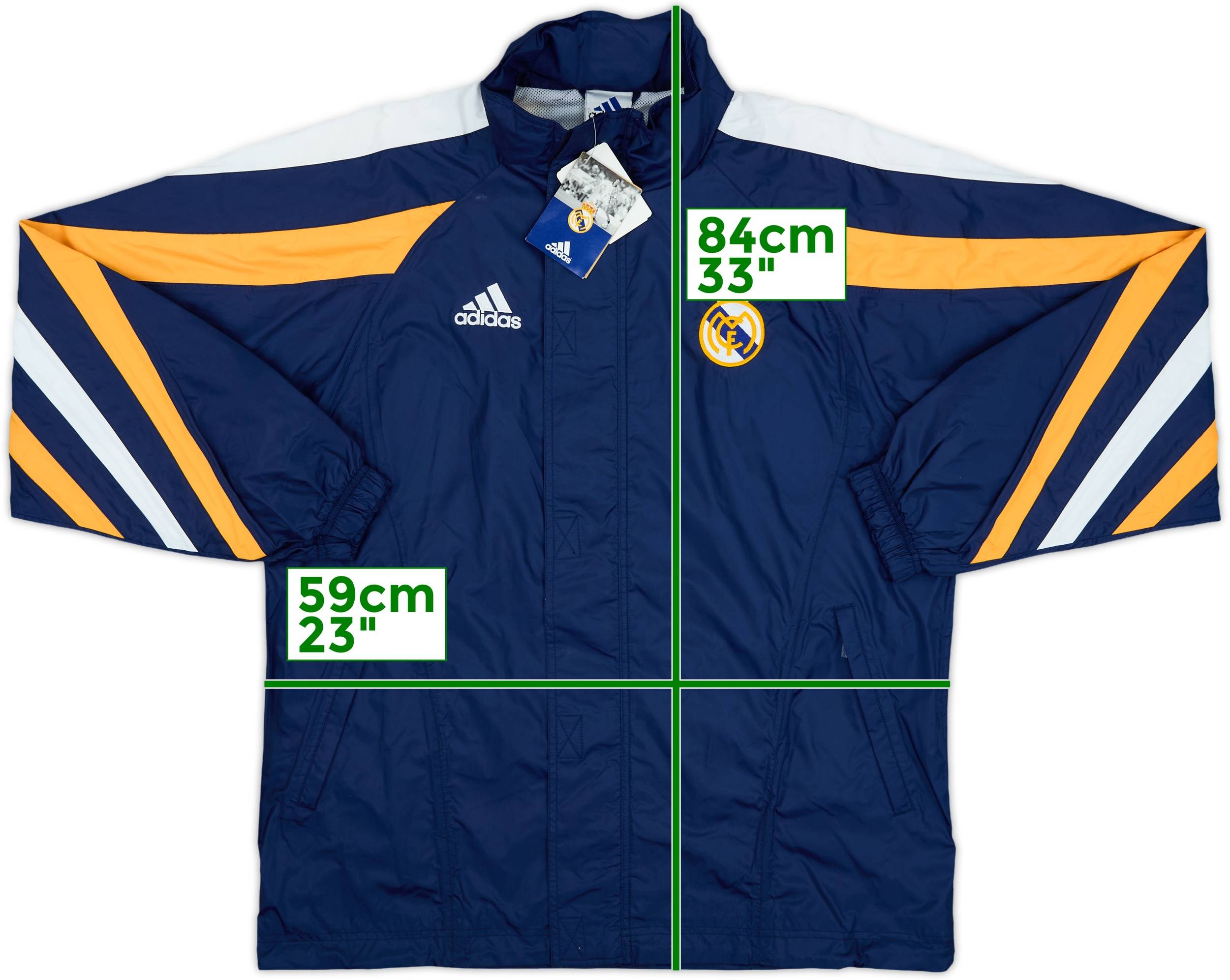 小物などお買い得な福袋 1998-99 Real Madrid adidas Hooded Rain Jacket (S) ウェア
