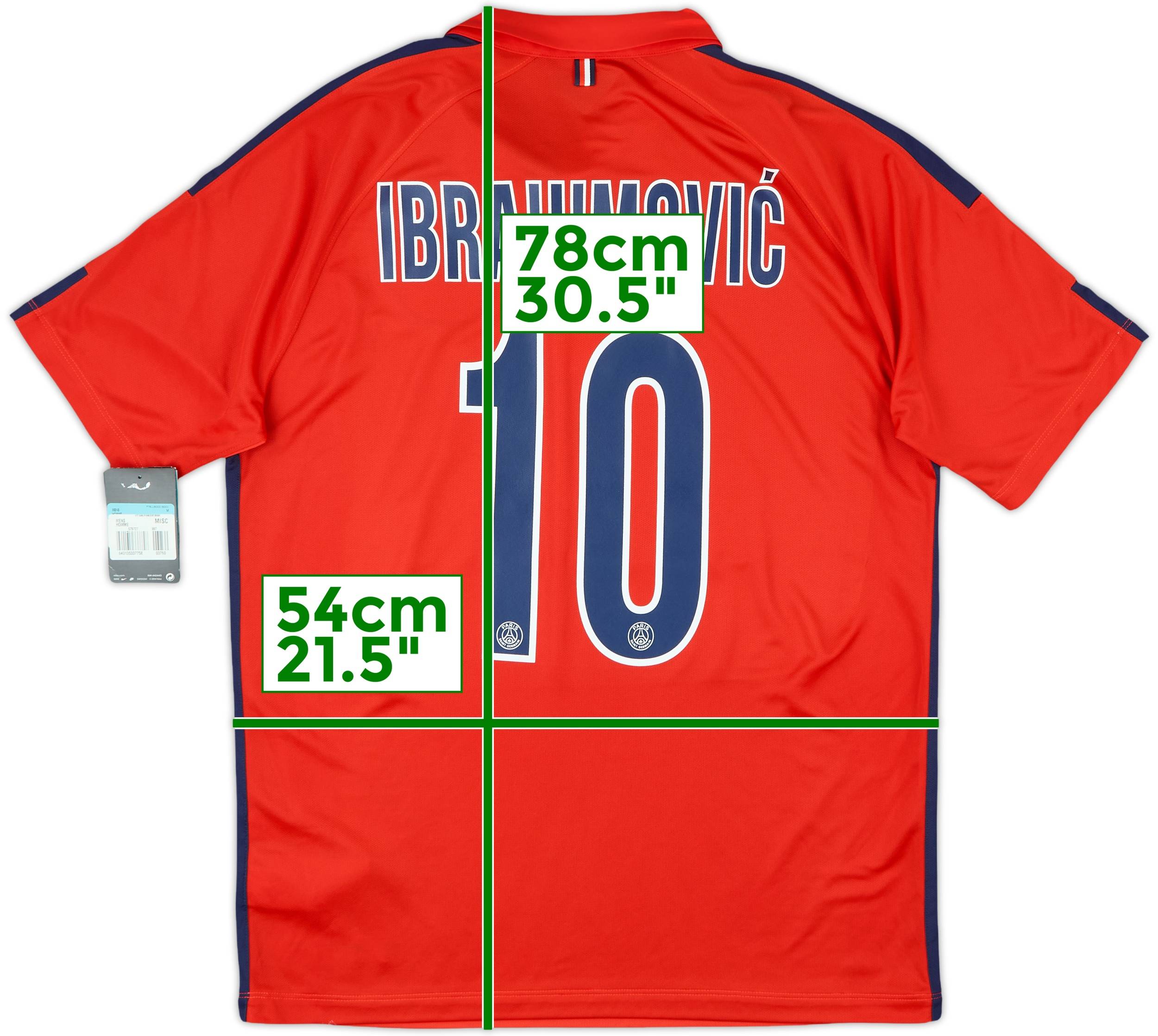 2014-15 Paris Saint-Germain Third Shirt Ibrahimovic #10 (L)