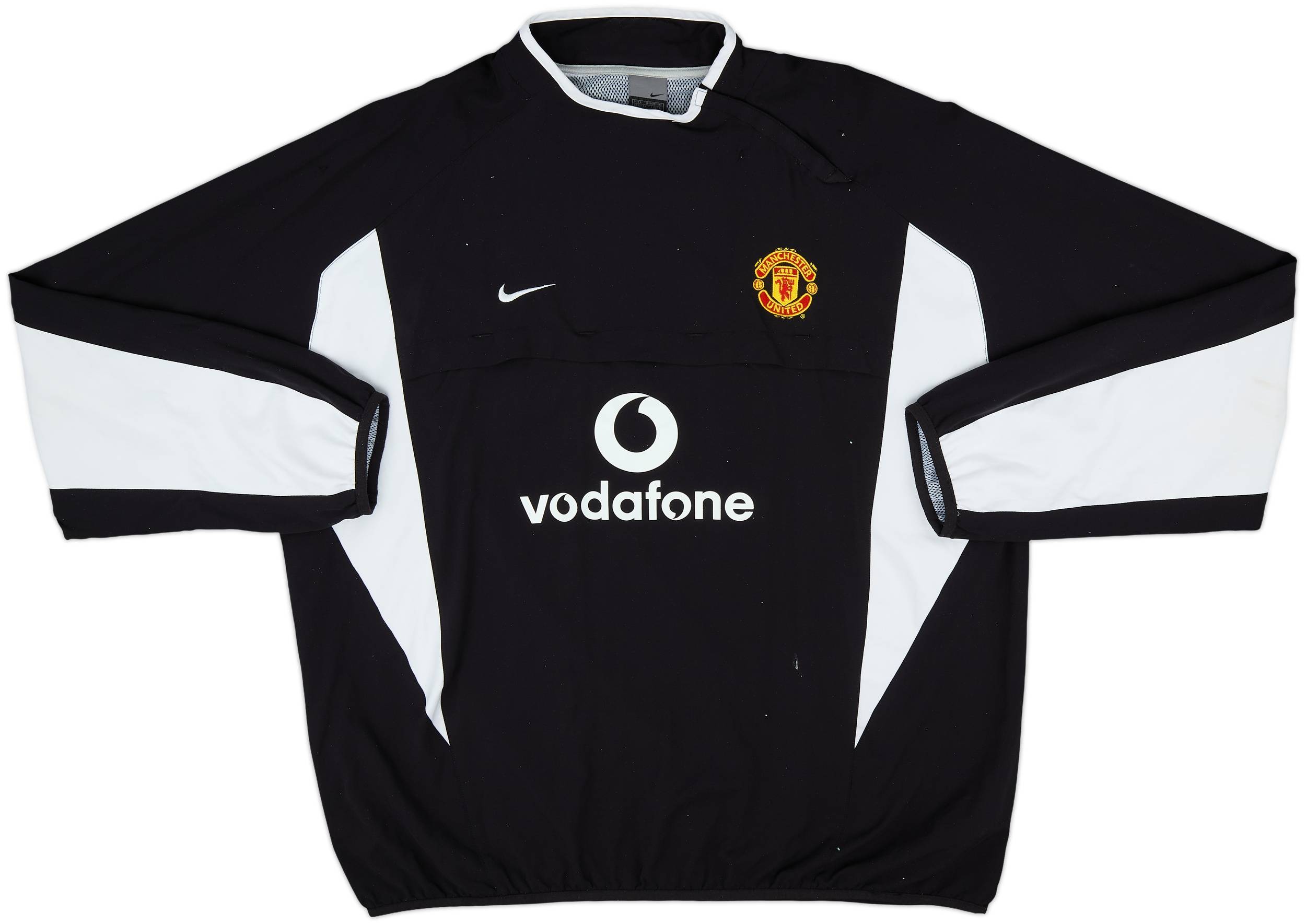 manchester united drill top Pullover ピステ 2002-03 Manchester United Nike Drill Top - 8/10 - (L)