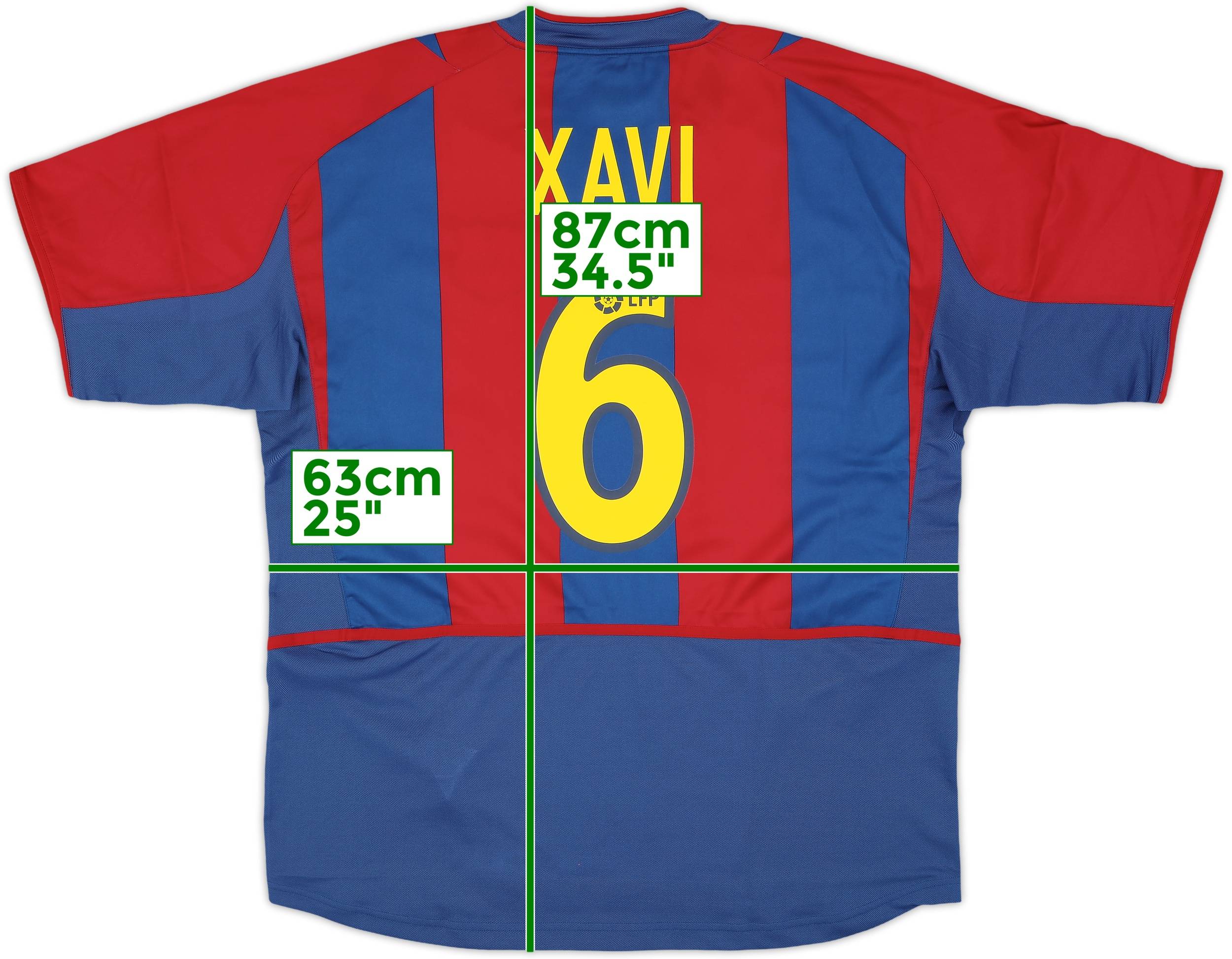 2002-03 Barcelona Home Shirt Xavi #6 (XL)