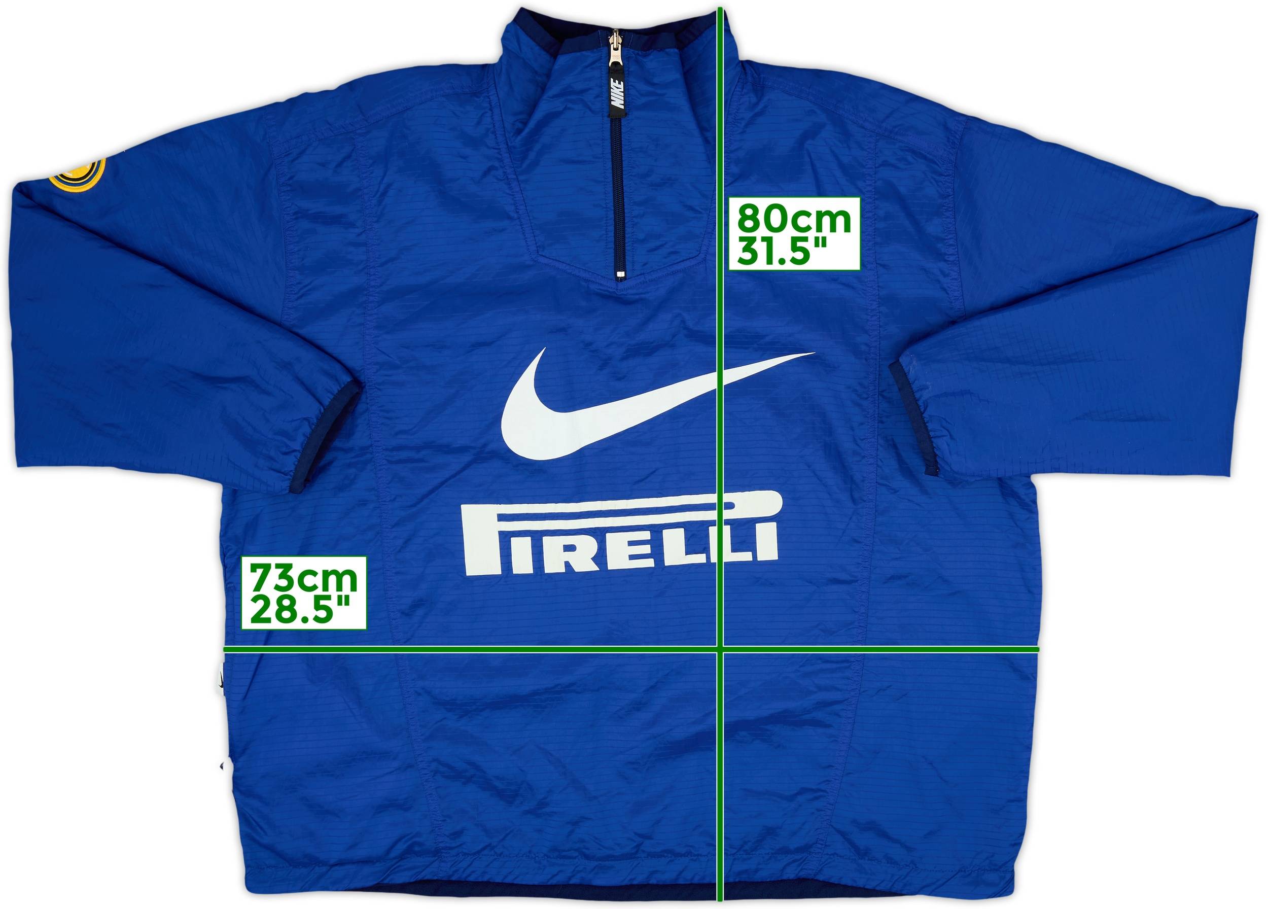 1998-99 Inter Milan Nike Reversible 1/4 Zip Fleece - 8/10 - (XL)