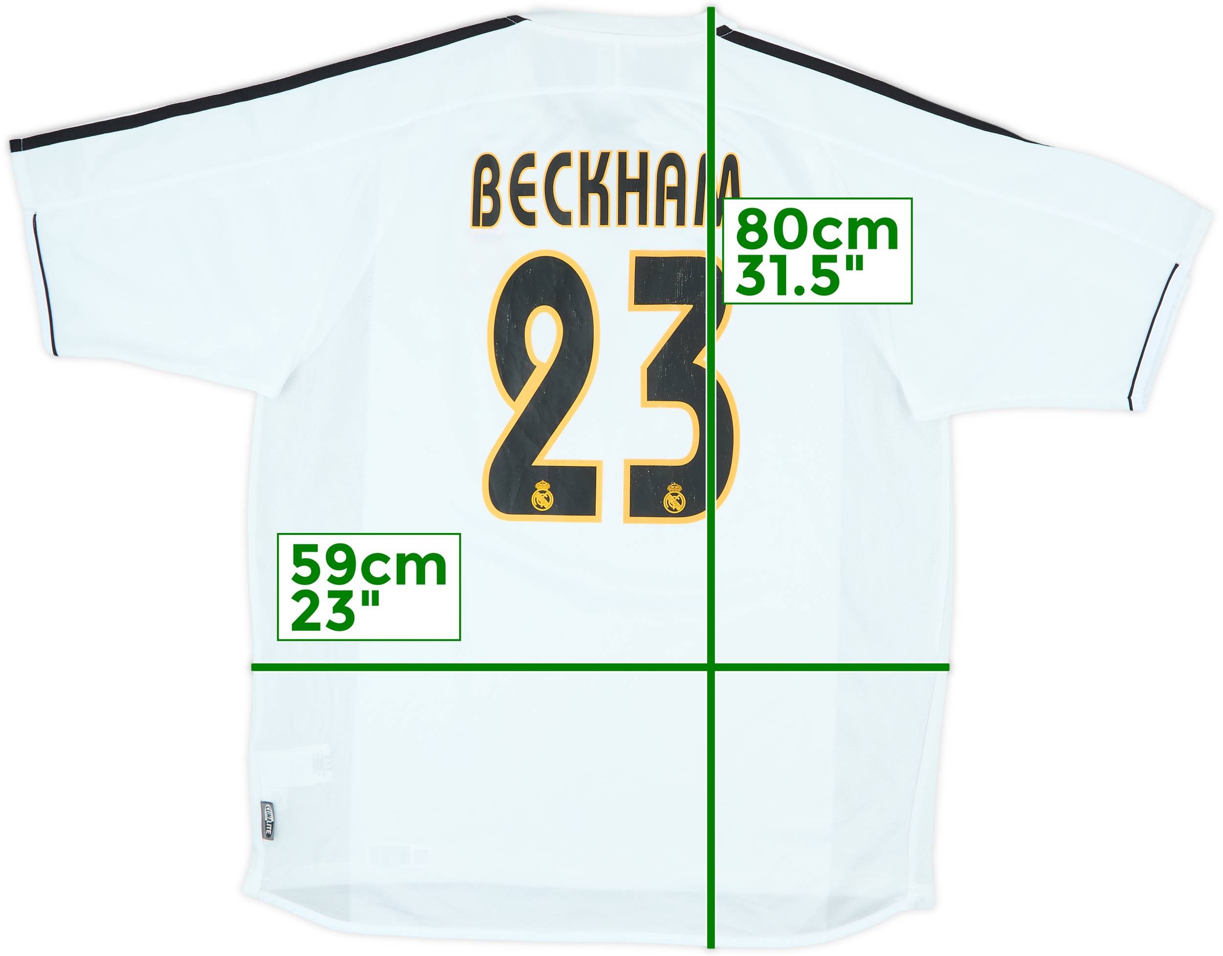 洋服通販 - 新作アイテムを Shirt Home Madrid Real 2003-04 Beckham (L) - 8/10 - #23 ウェア