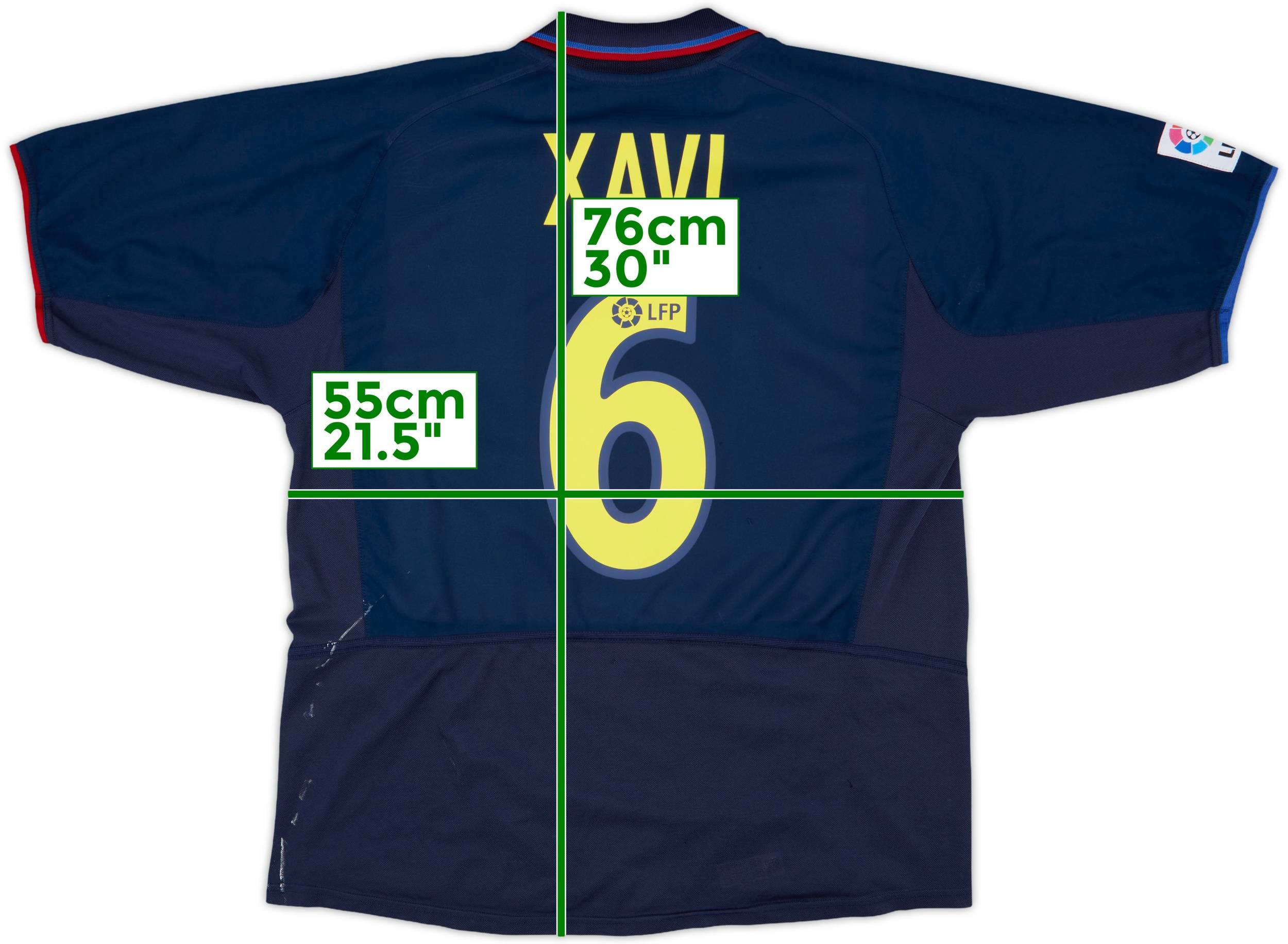 2002-03 Barcelona Away Shirt Xavi #6 - 5/10 - (L)