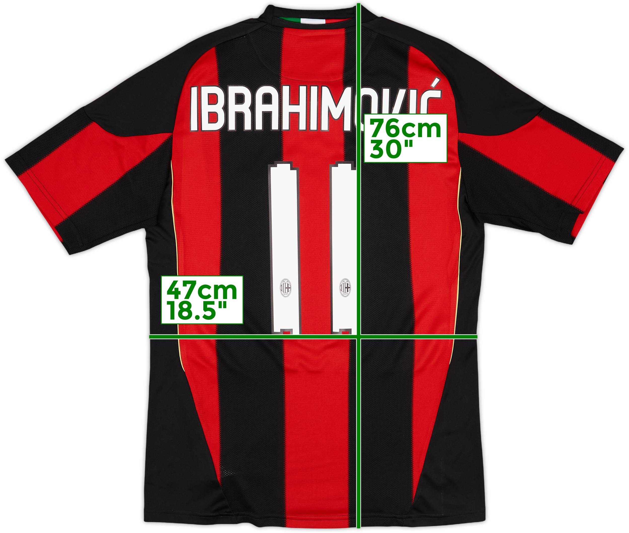 AC Milan 2011-12 Home Soccer Jersey IBRAHIMOVIC #11 Adidas