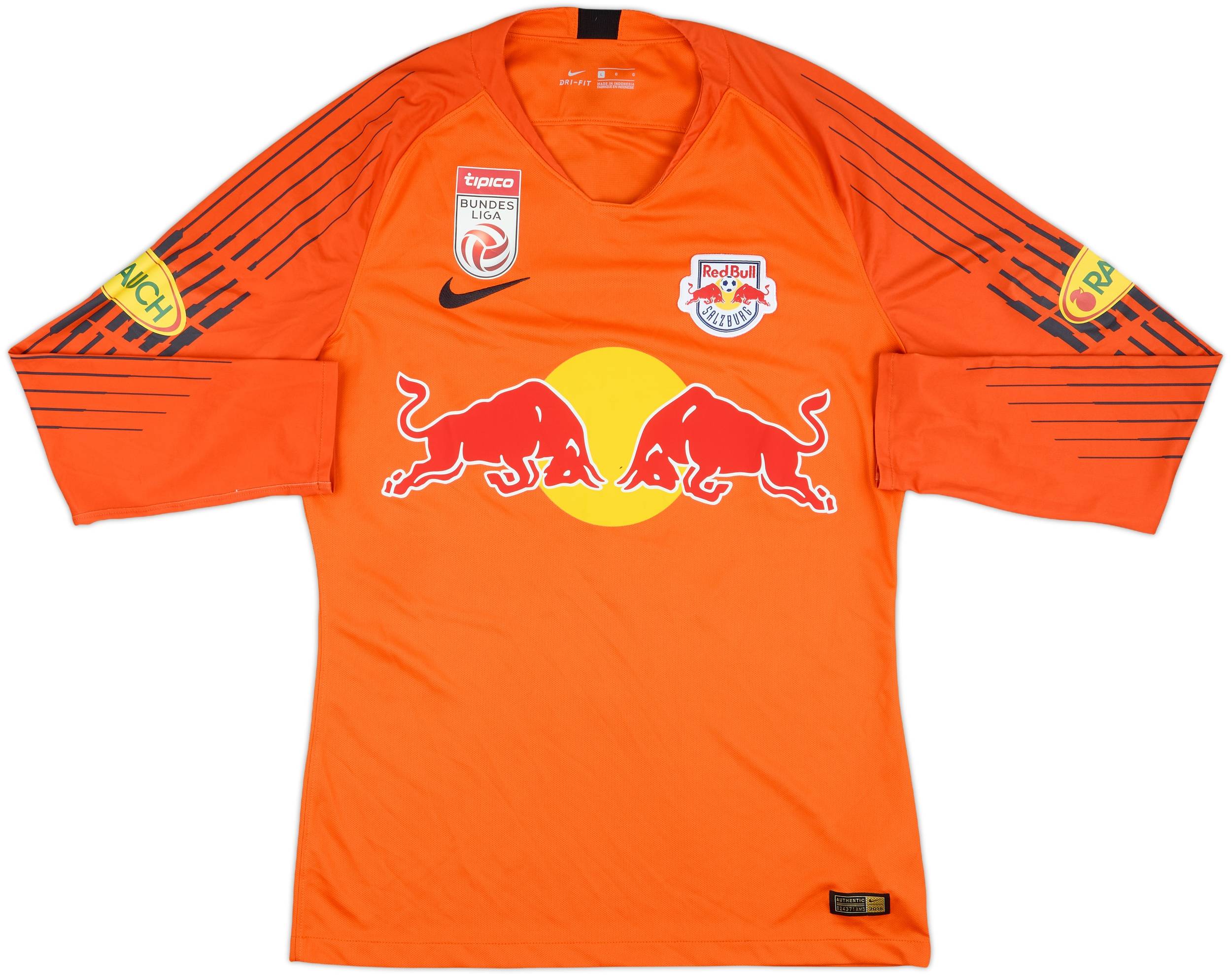 2018-19 Red Bull Salzburg Match Issue GK Shirt Kohn #23