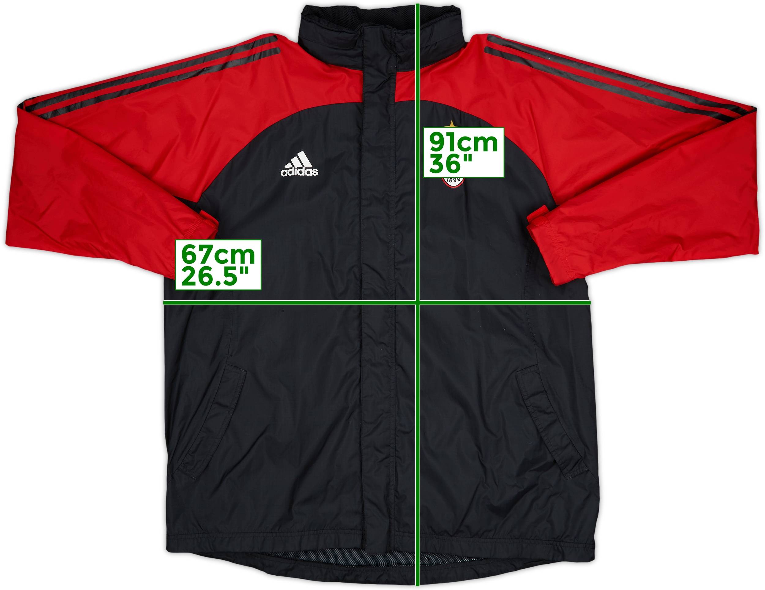 2002-03 AC Milan adidas Rain Jacket - 8/10 - (L/XL)