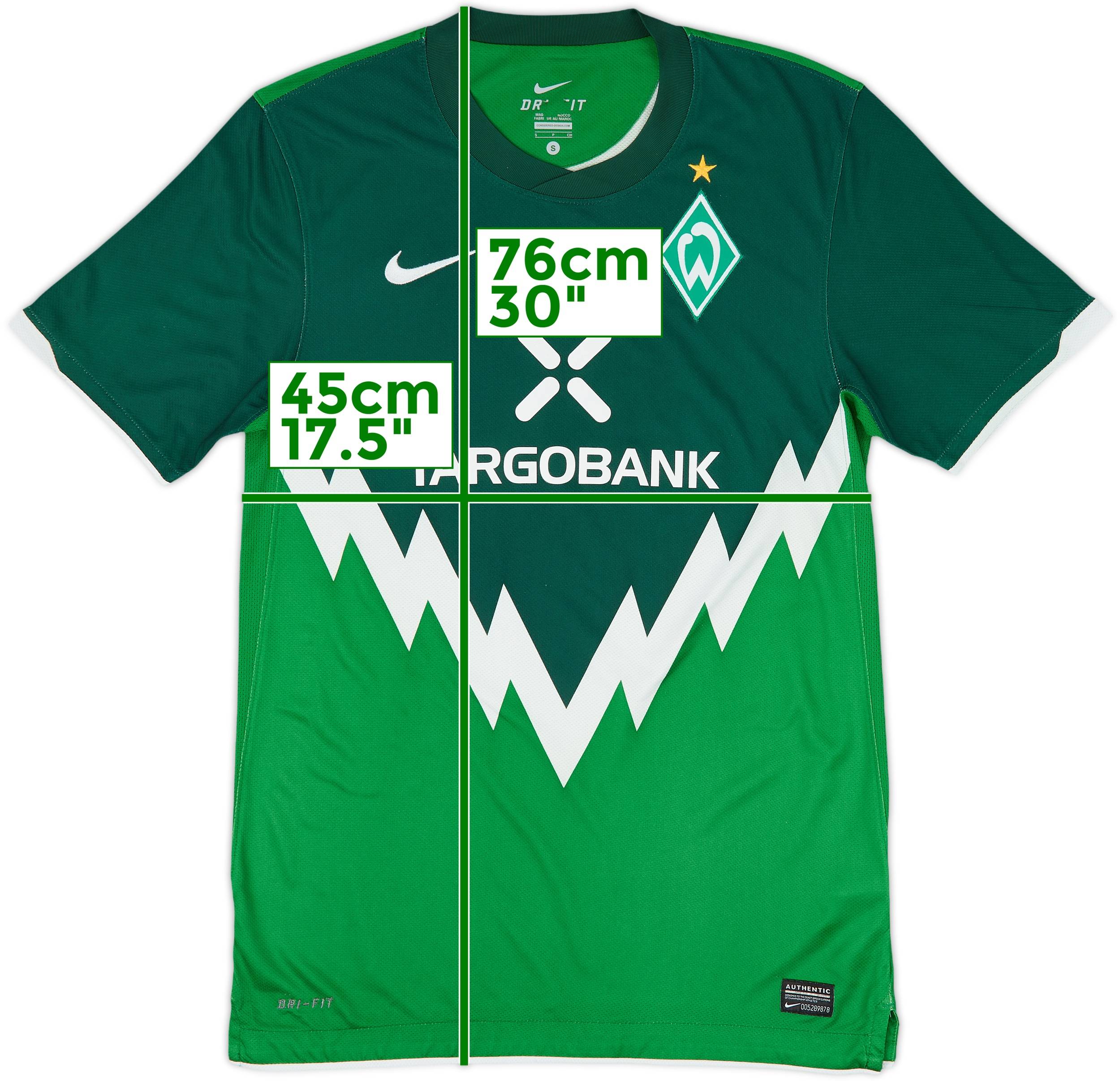 口豪奢 - Shirt Home Bremen Werder 2010-11 9/10 (S) - ウェア