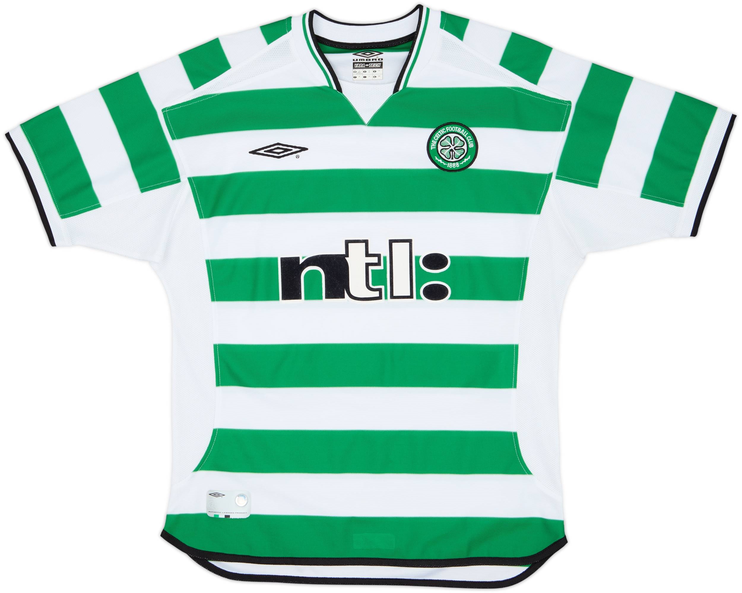 2001-03 Celtic Home Shirt Larsson #7 - 8/10 - (M)