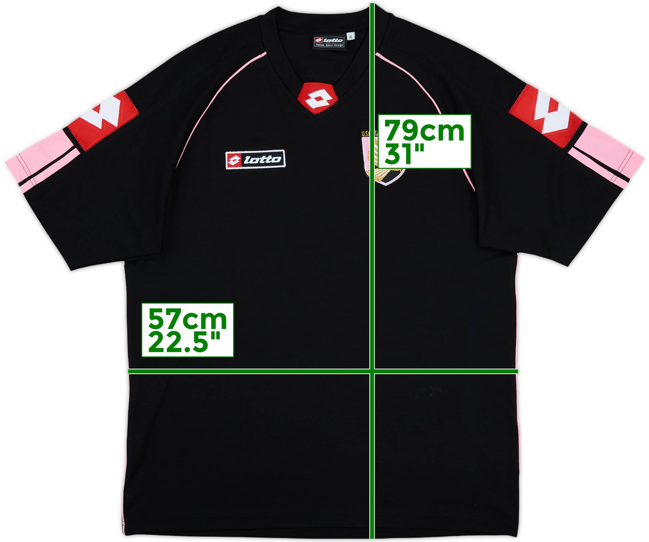 【初回限定】 2005-06 Palermo (XL) - 7/10 - Shirt Training Lotto ウェア