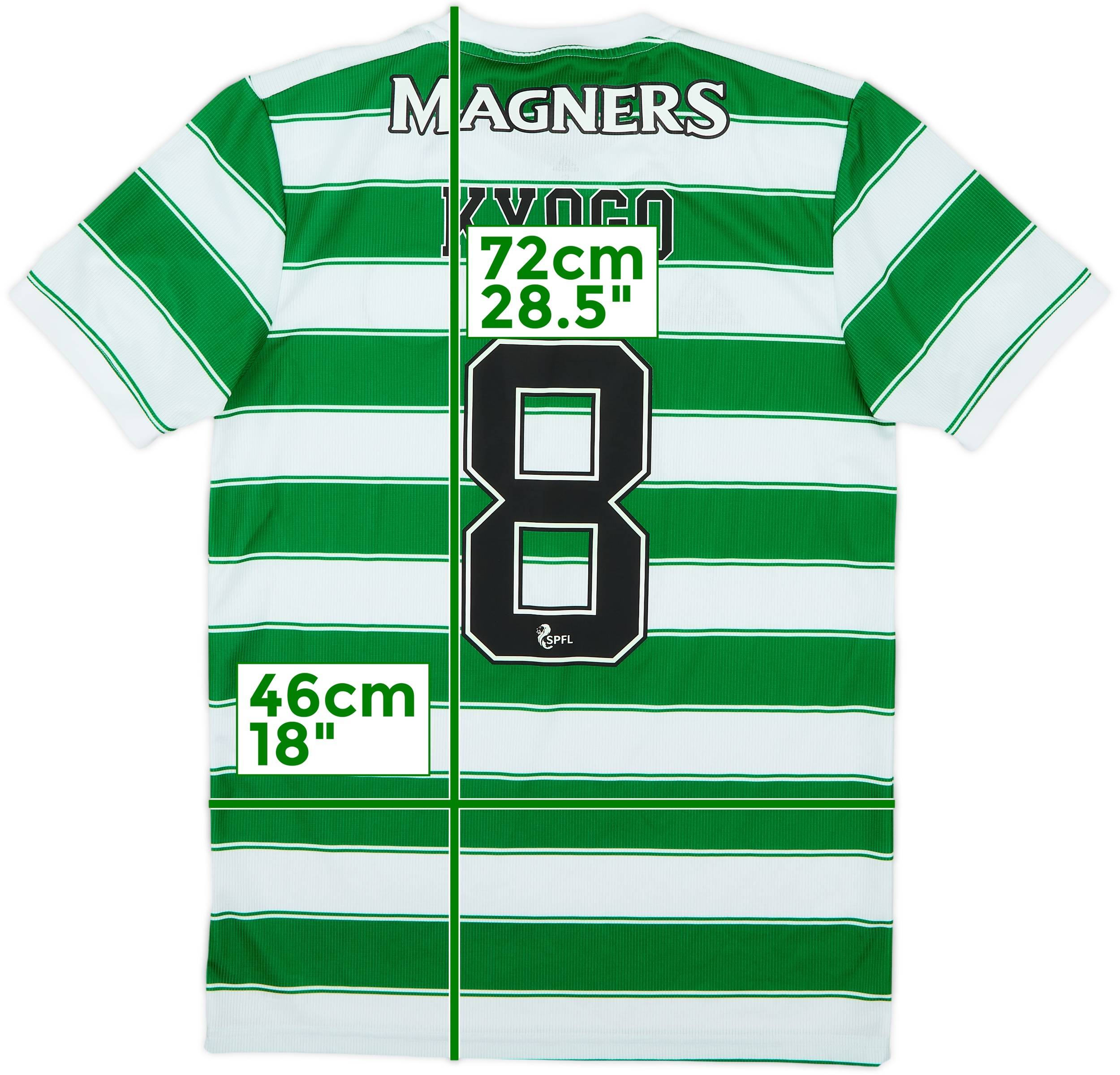 Celtic FC Kyogo ホームシャツ 2021-22 Celtic Home Shirt Kyogo #8 - 8/10 - (S)