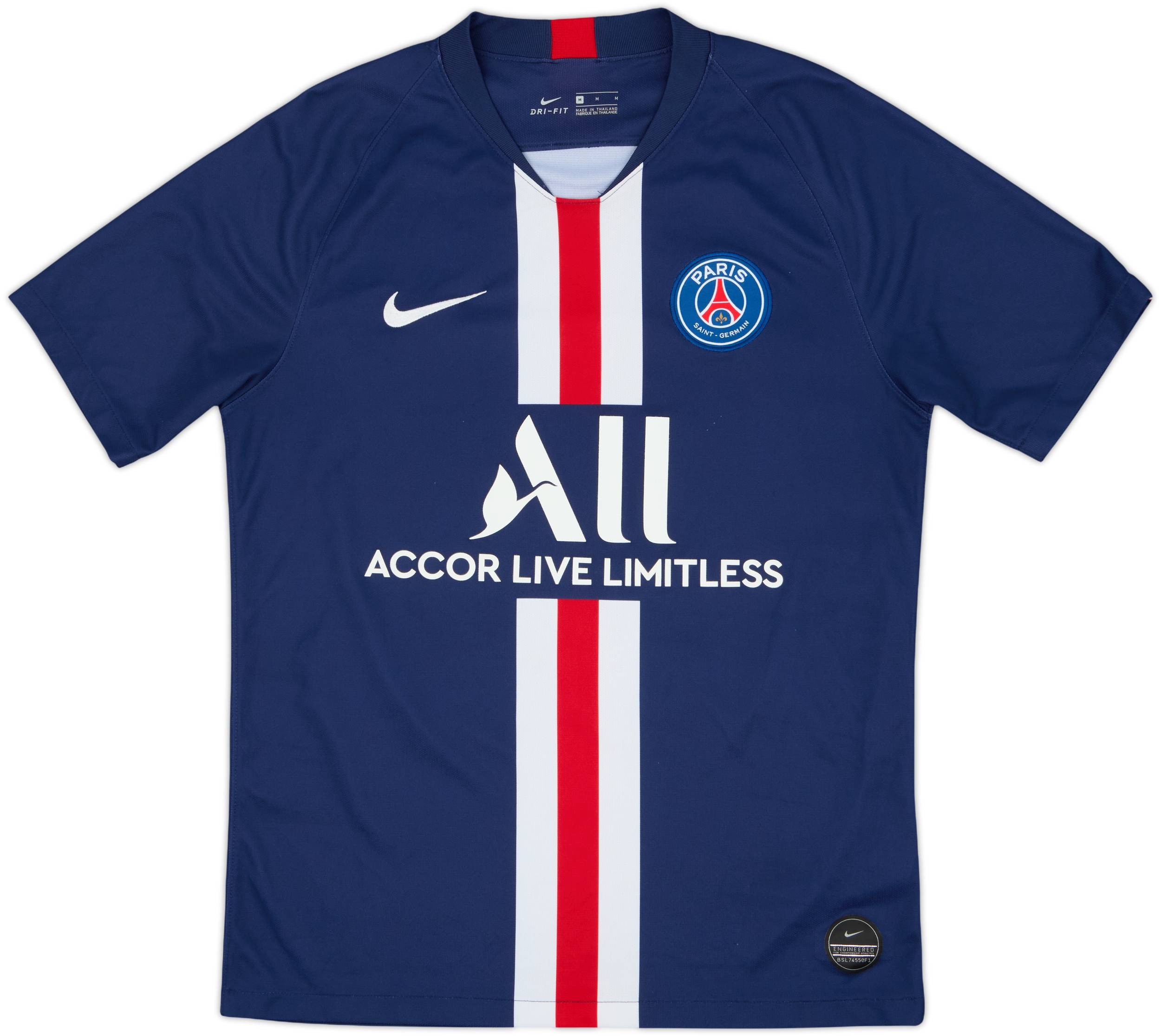 2019-20 Paris Saint-Germain Home Shirt Mbappe #7 - 9/10 - (M)