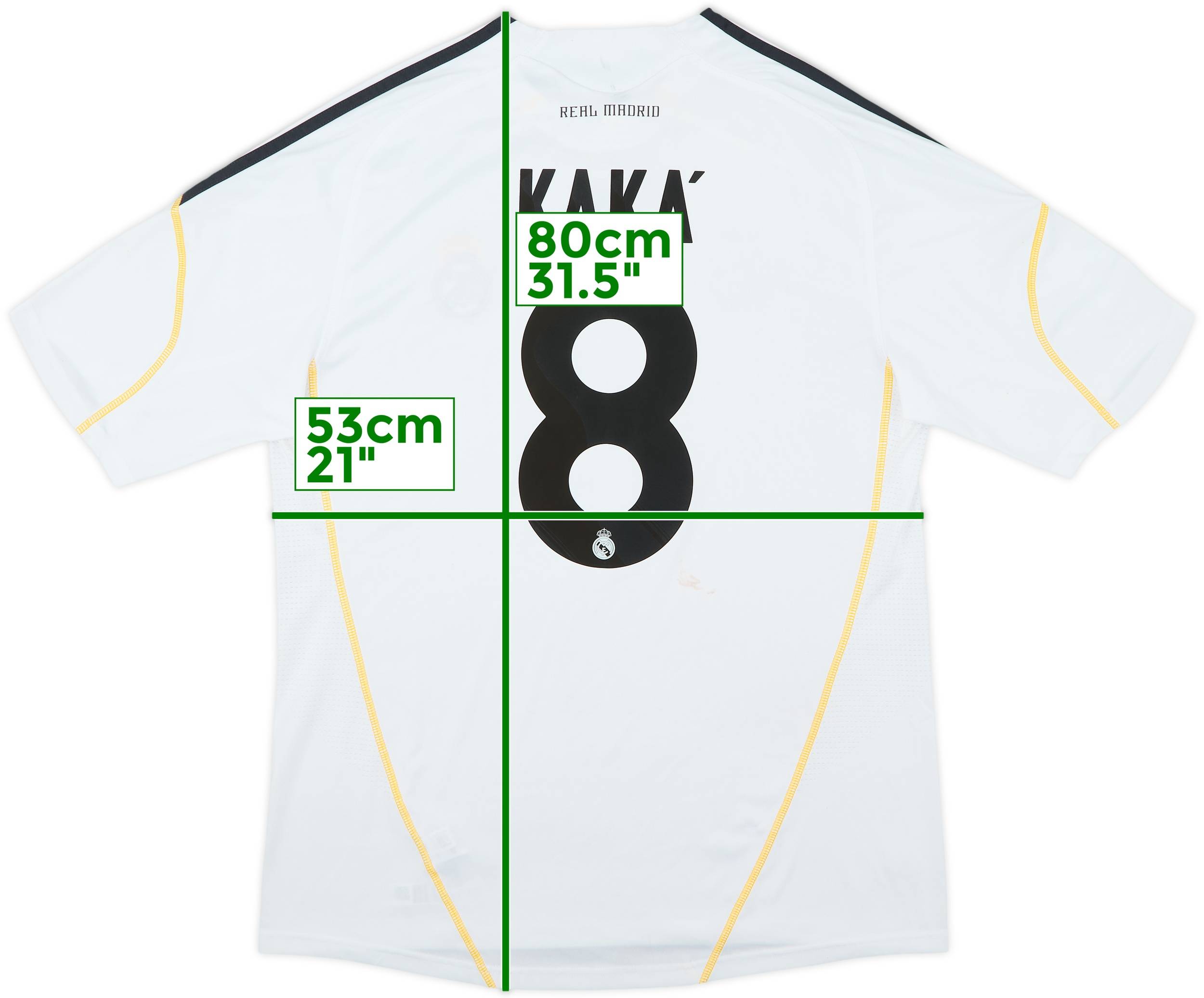 2009-10 Real Madrid Home Shirt Kaka #8 - 6/10 - (L)