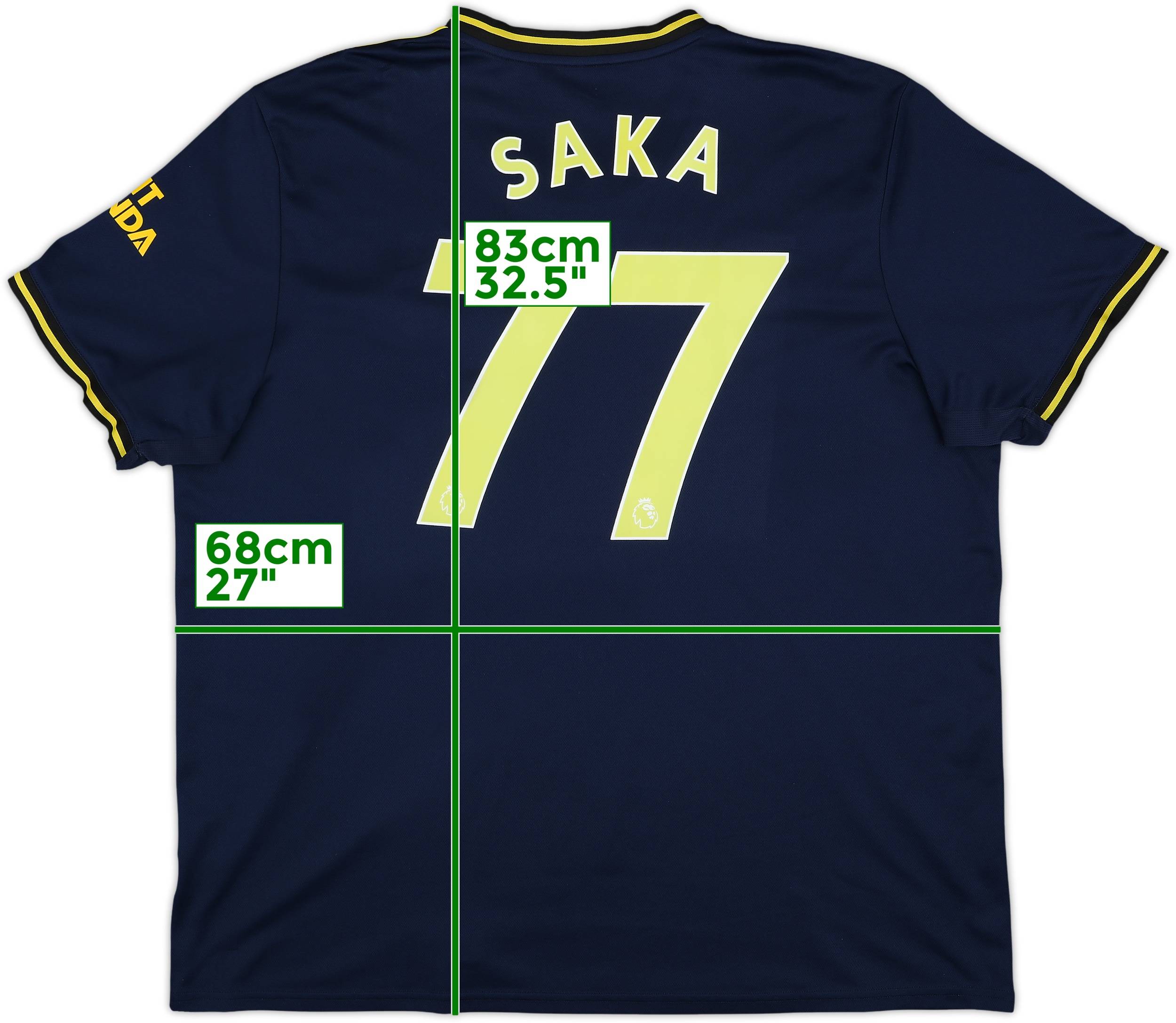 2019-20 Arsenal Third Shirt Saka #77 - 9/10 - (XXL)