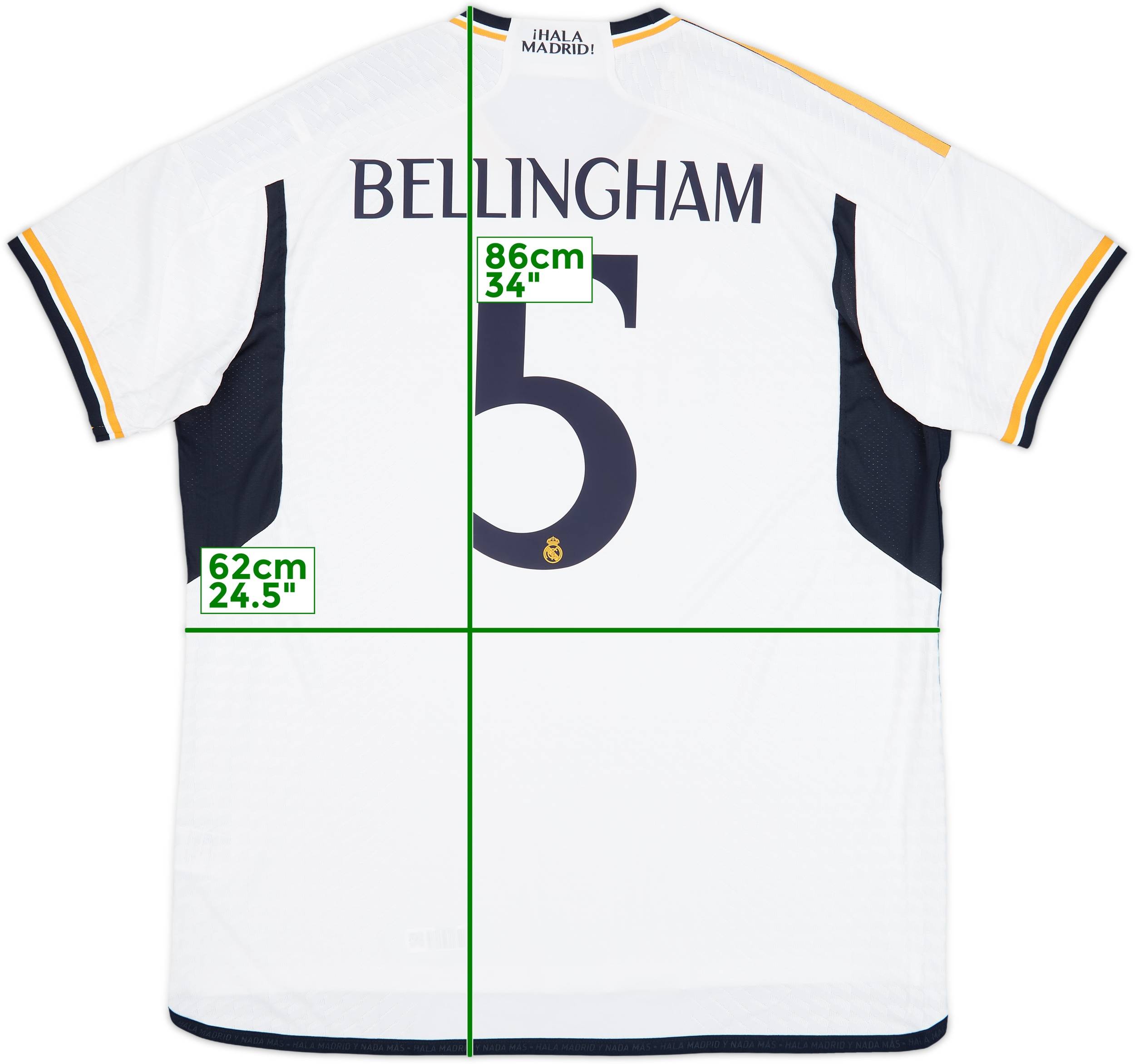 在庫処分 半額 Real 2023-24 Madrid (XXL) #5 Bellingham Shirt Home Authentic ウェア