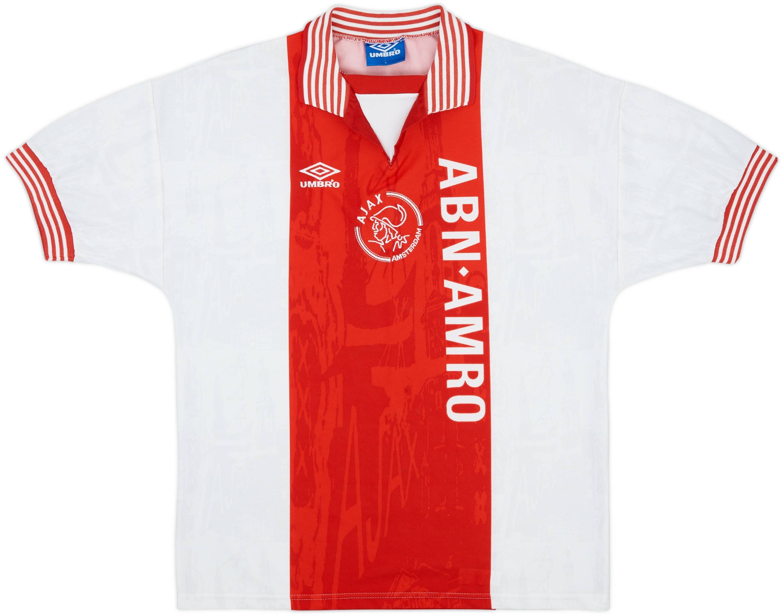 90's UMBRO AJAX アヤックス ゲームシャツ　97-98 アウェイ 1996-97 Ajax Home Shirt - 9/10 - (L)