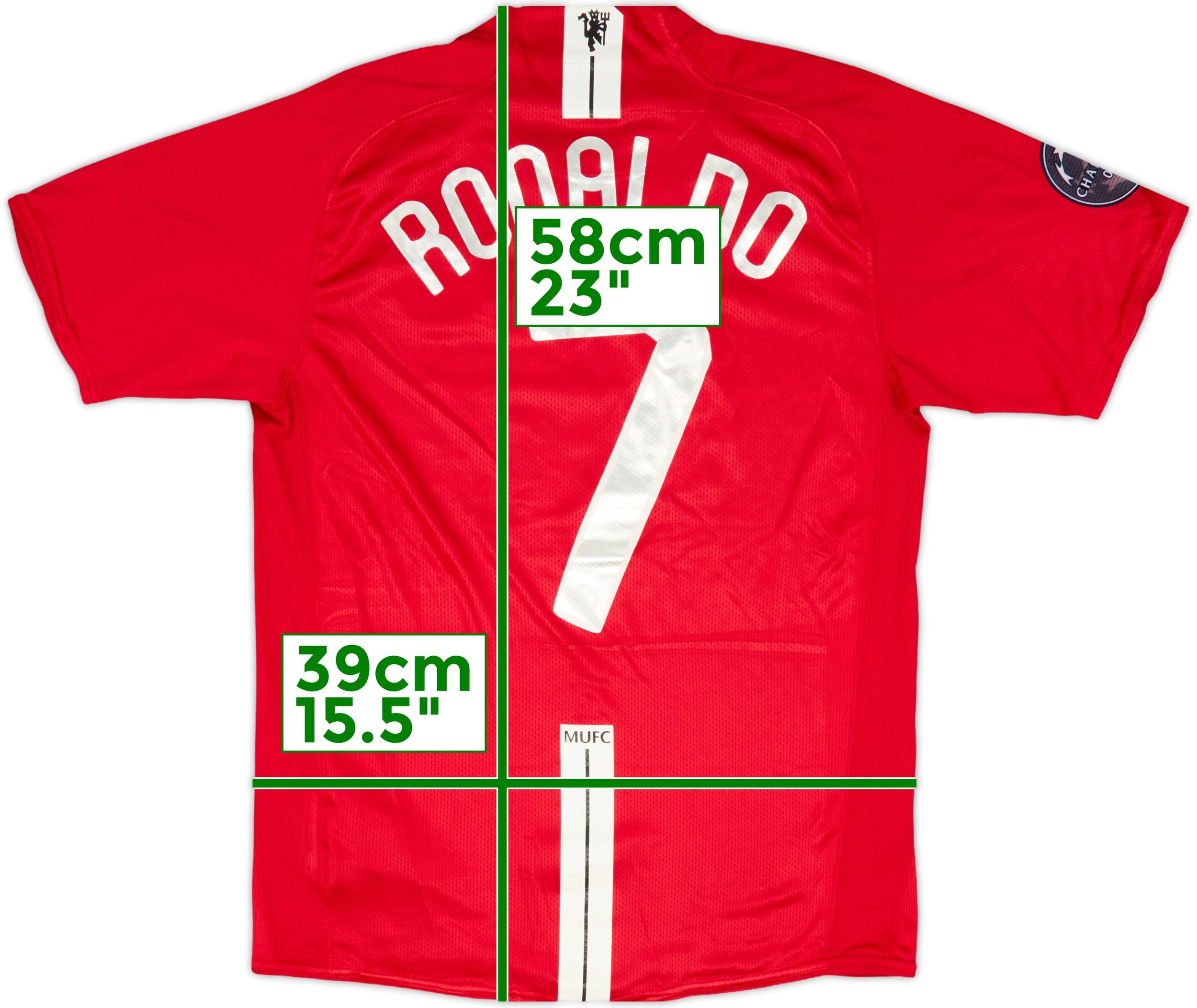 2007-09 Manchester United Home Shirt Ronaldo #7 - 8/10 - (3XL)