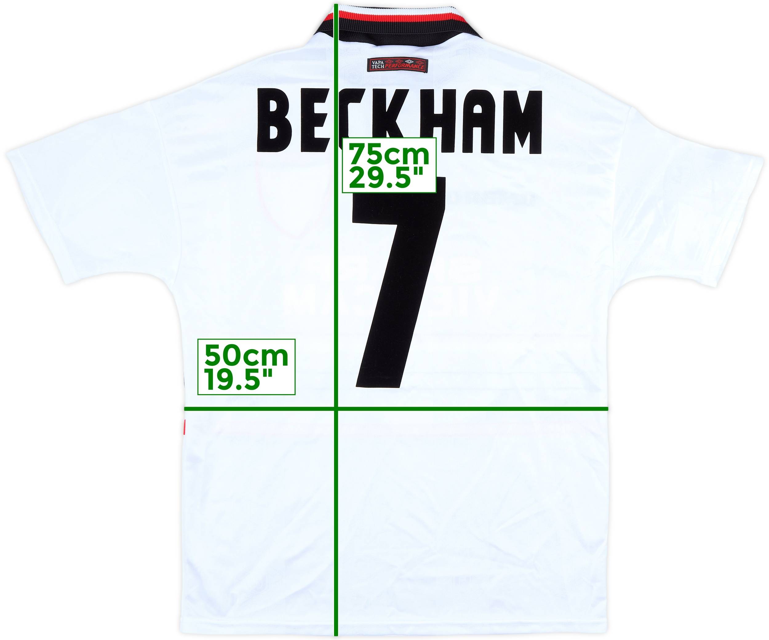 1997-99 Manchester United Away Shirt Beckham #7 - 9/10 - (M)