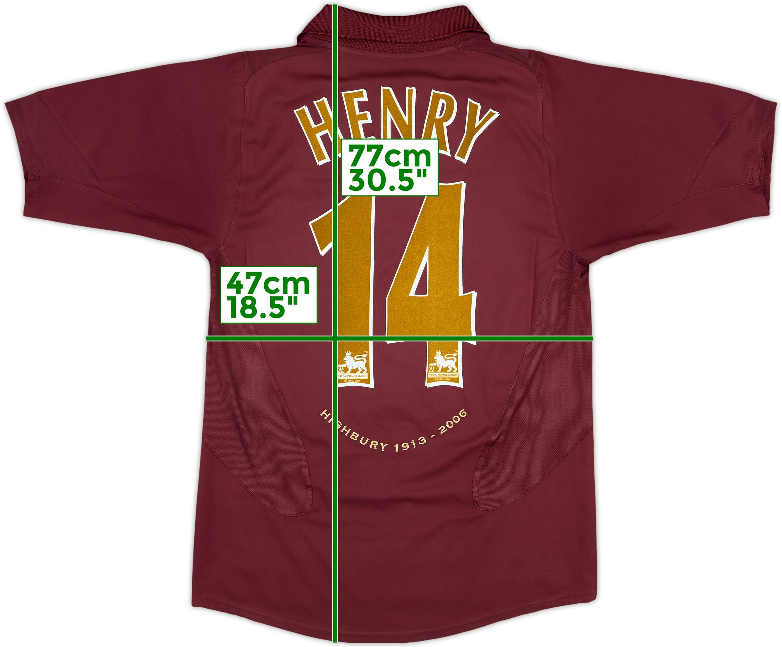 Arsenal 05/06 highbury ユニフォーム 14 Arsenal 05-06 Highbury Home Nike official shirt 14 HENR