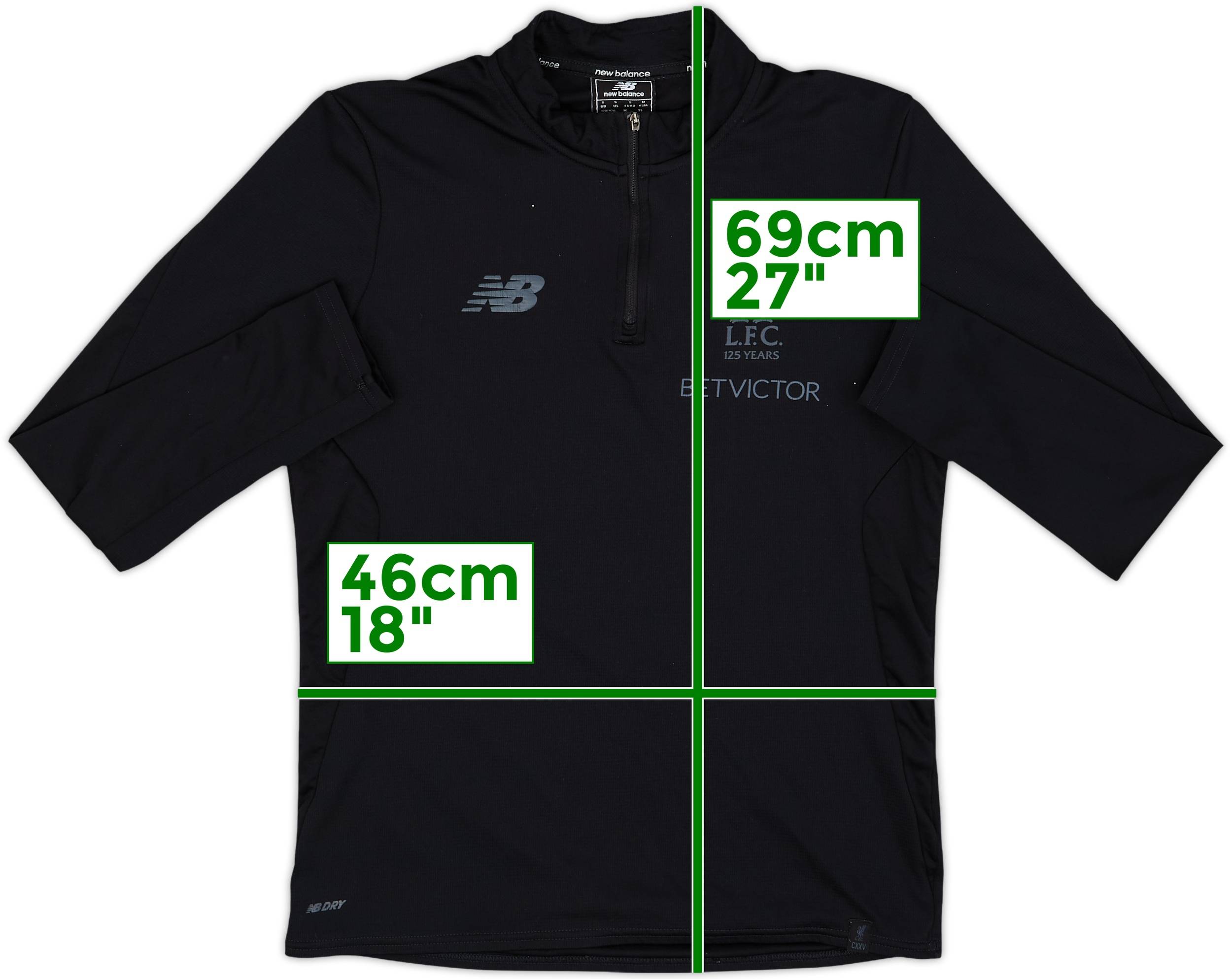 2017-18 Liverpool New Balance 1/4 Zip Drill Top - 6/10 - (S)