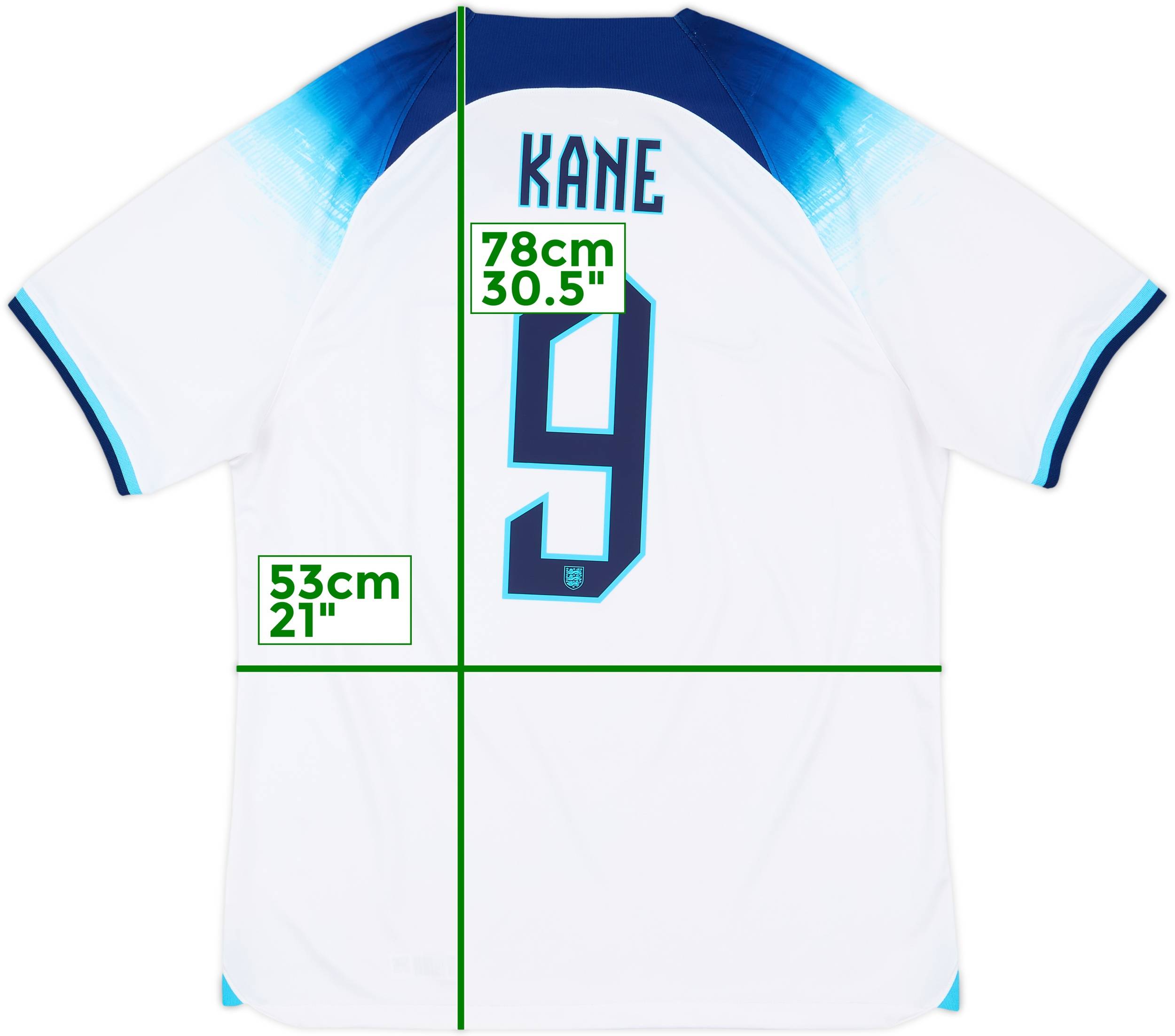 2022/23 England Home Jersey #9 KANE XL Nike Soccer Football