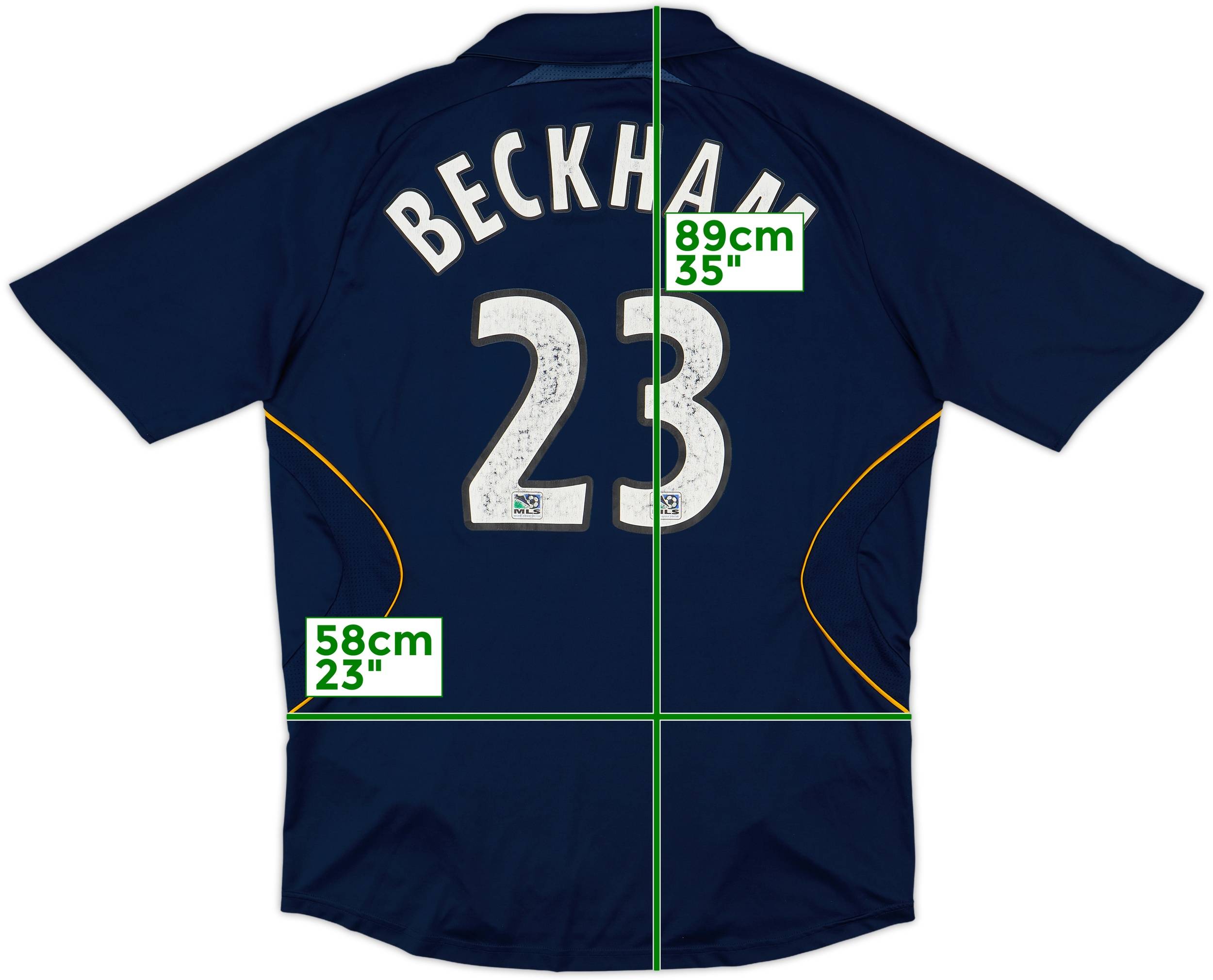 David Beckham LA Galaxy Adidas Jersey Sz XXL #23 2007-08 MLS