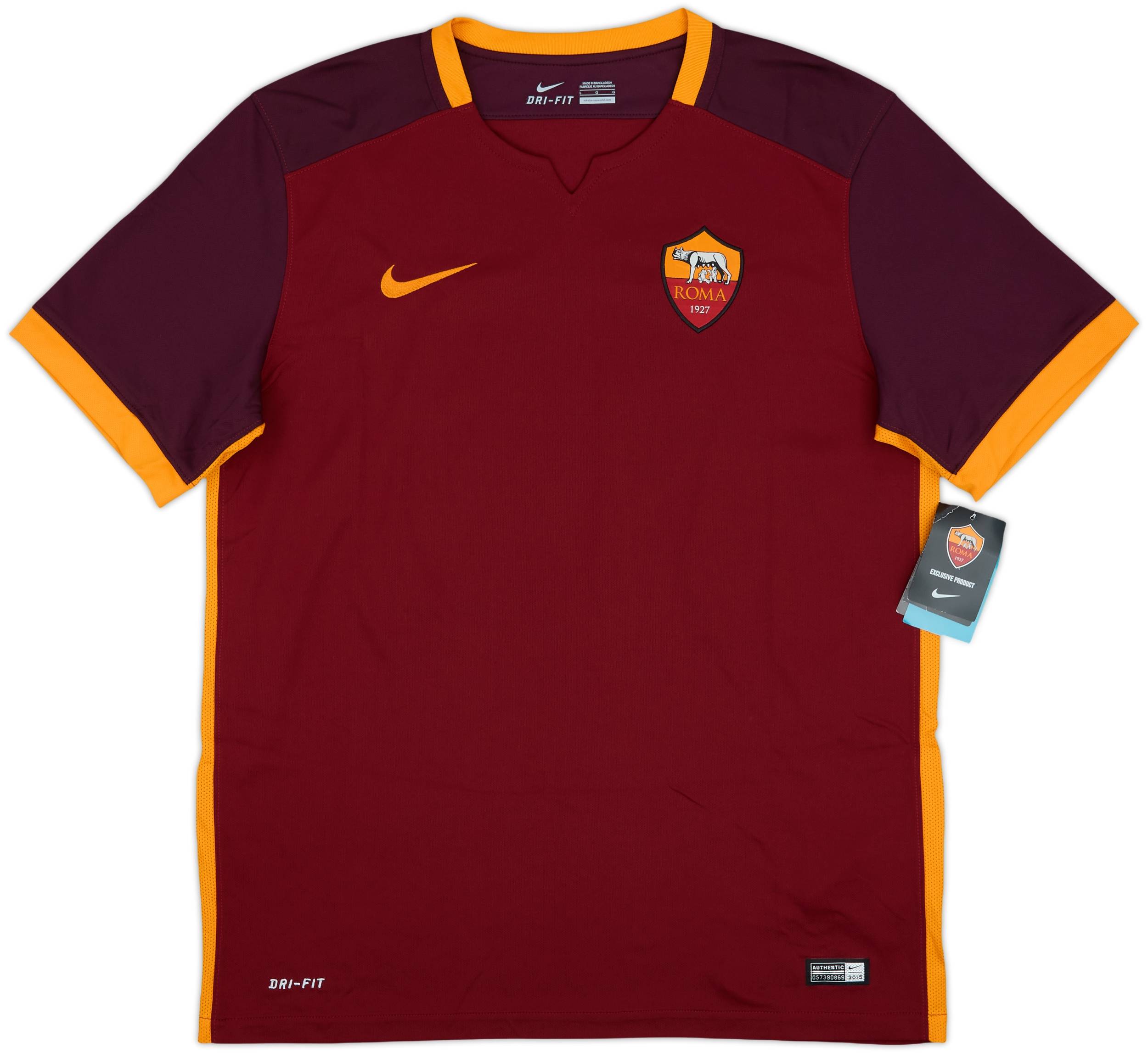ASローマ 15/16 トッティ 2015-16 Roma Home Shirt Totti #10 (L)