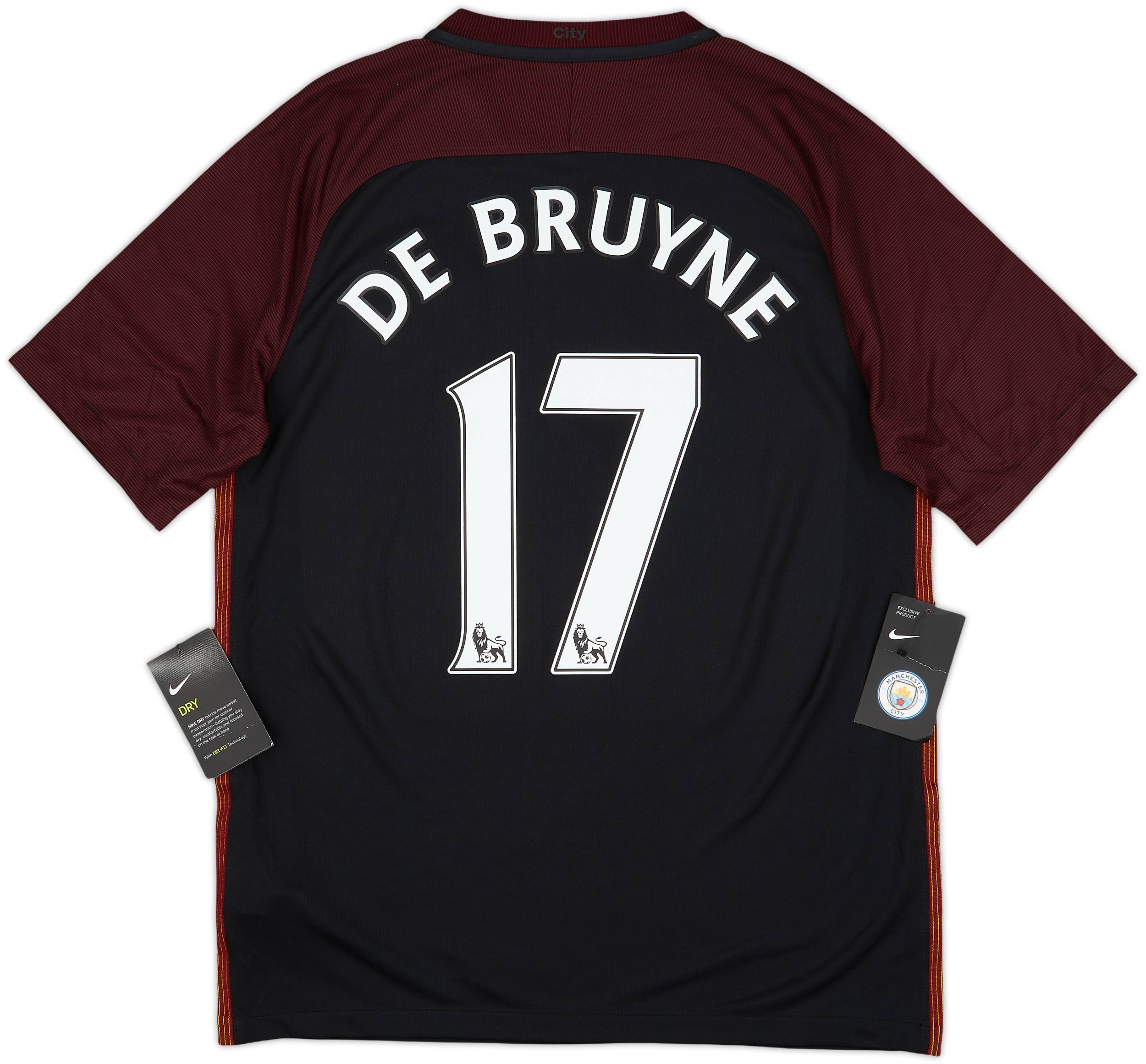 2016-17 Manchester City Away Shirt De Bruyne #17 (M)