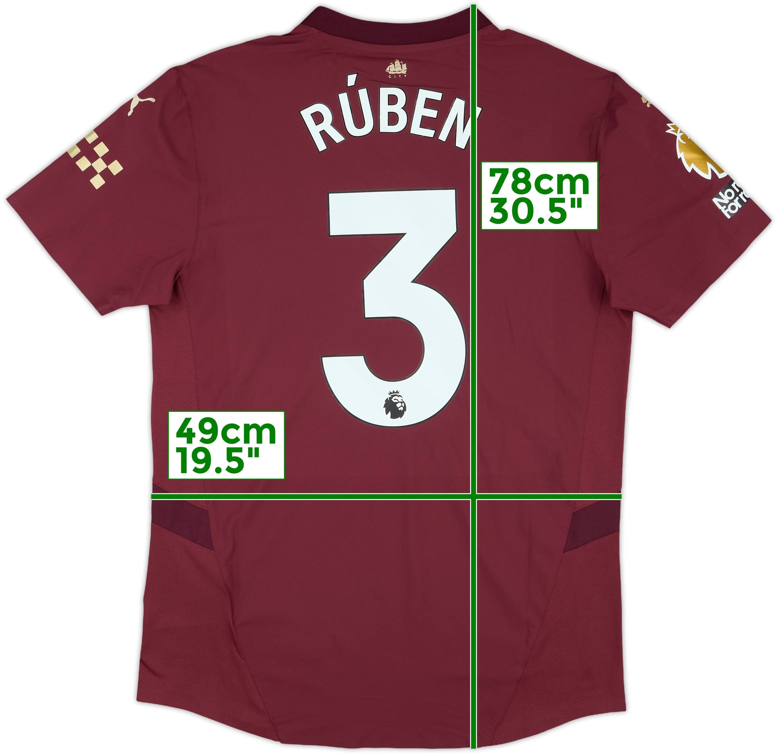 激安単価で City Manchester 2024-25 Match #3 Ruben Shirt Third Issue ウェア