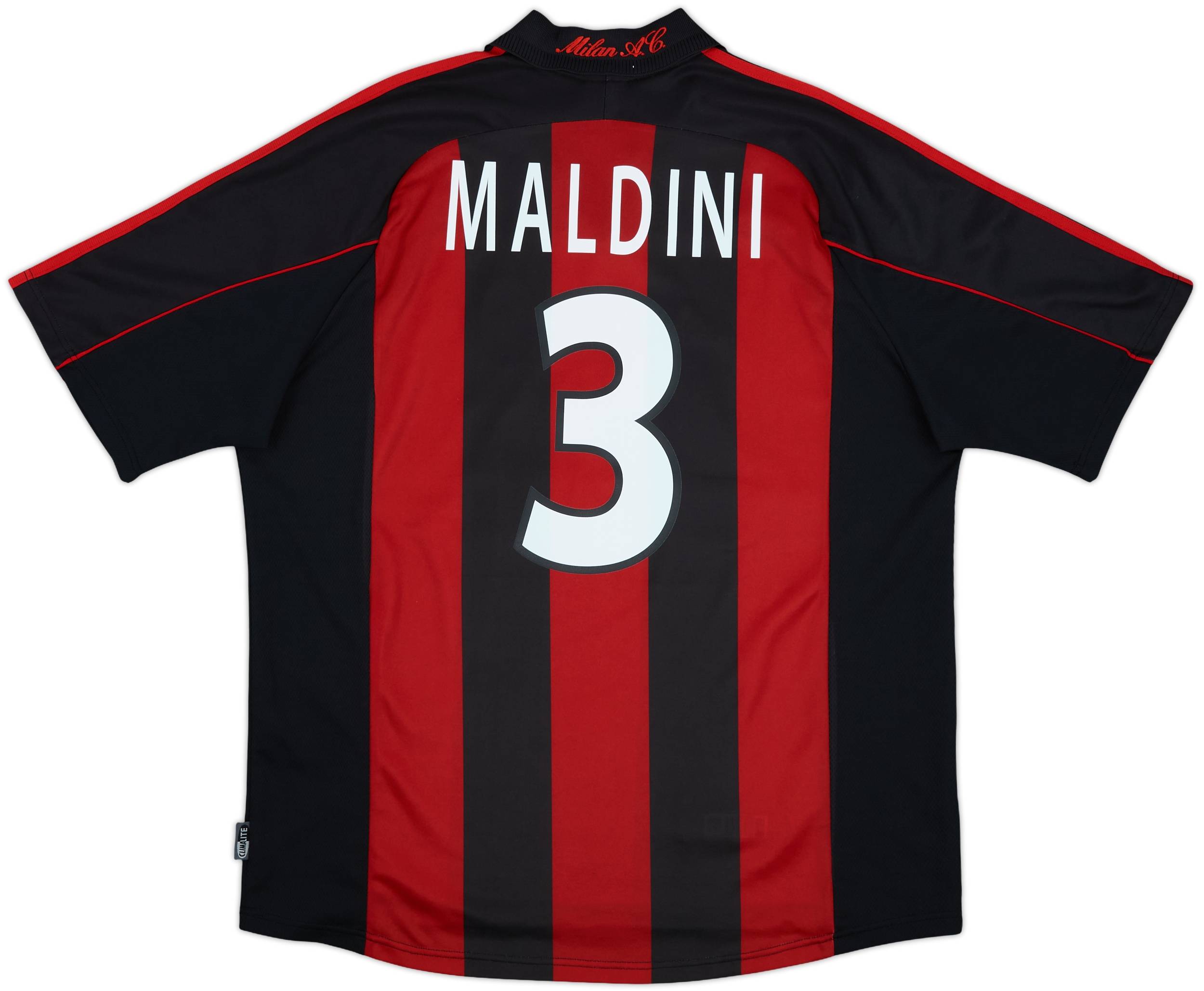 【在庫あり】 AC 2000-02 Milan (XL) - 9/10 - #3 Maldini Shirt Home ウェア