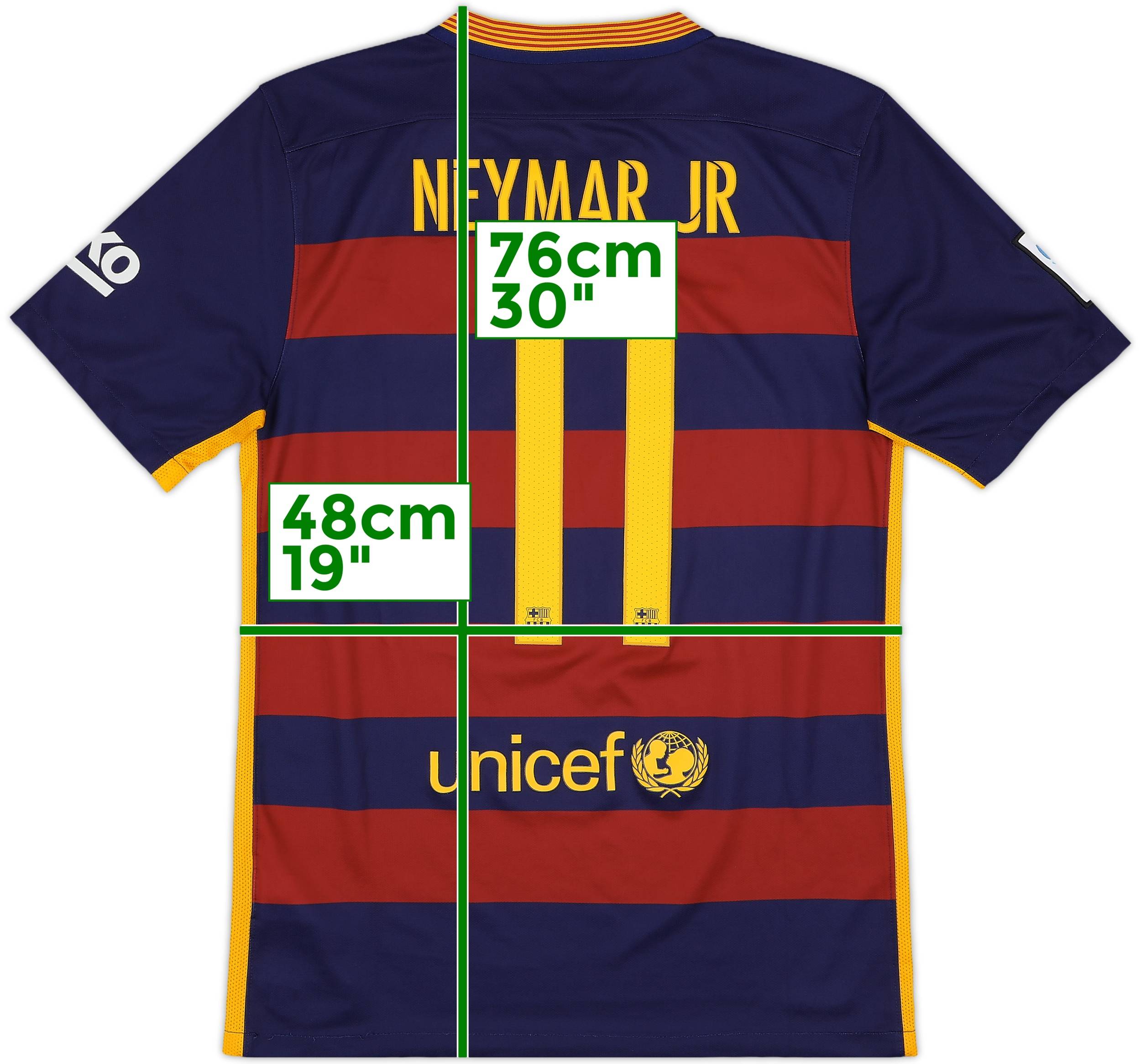 入園入学祝い #11 Jr Neymar Shirt Home Barcelona 2015-16 - (S) - 9/10 ウェア