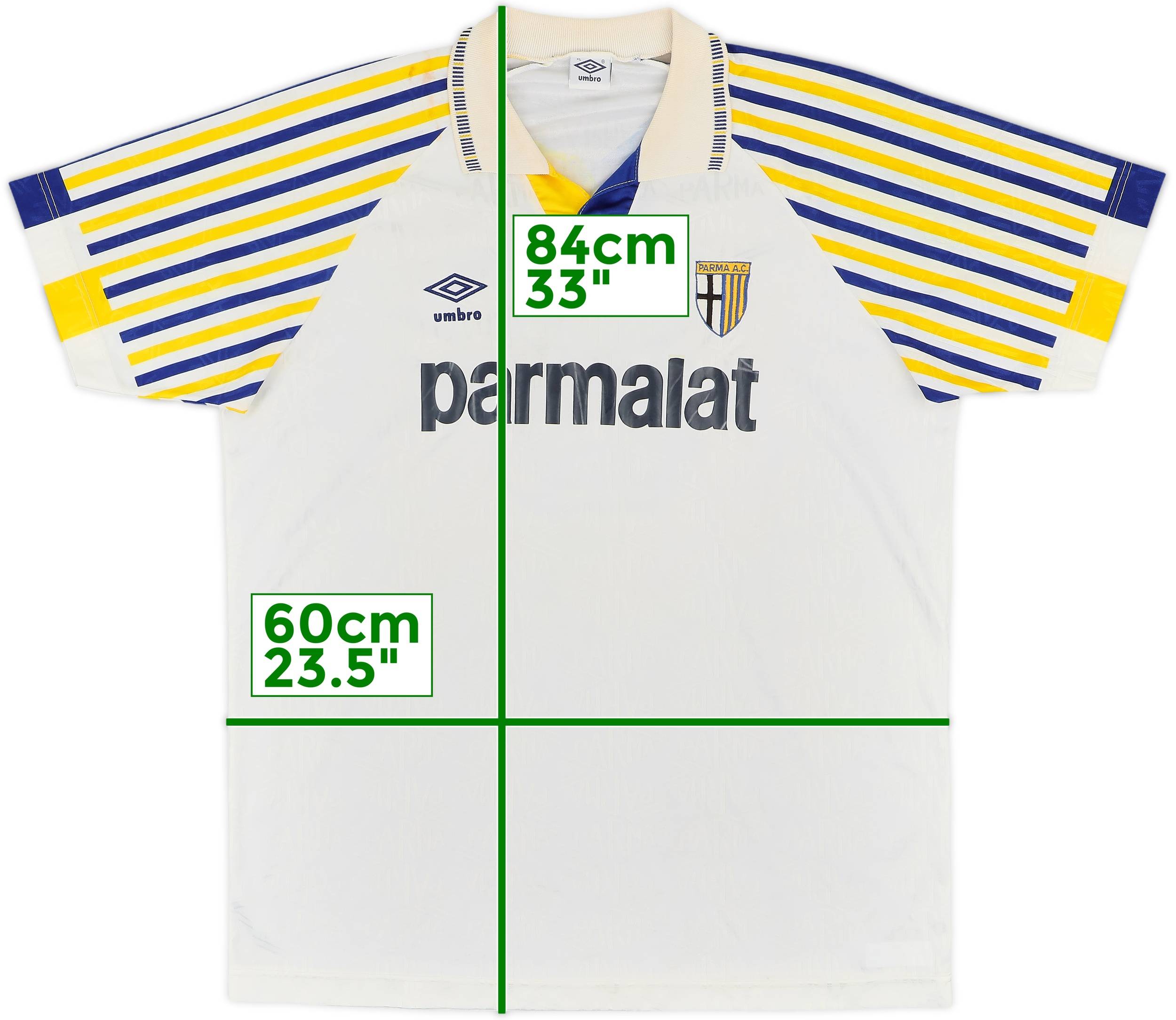 1990-91 Parma Home Shirt #8 - 7/10 - (XL)