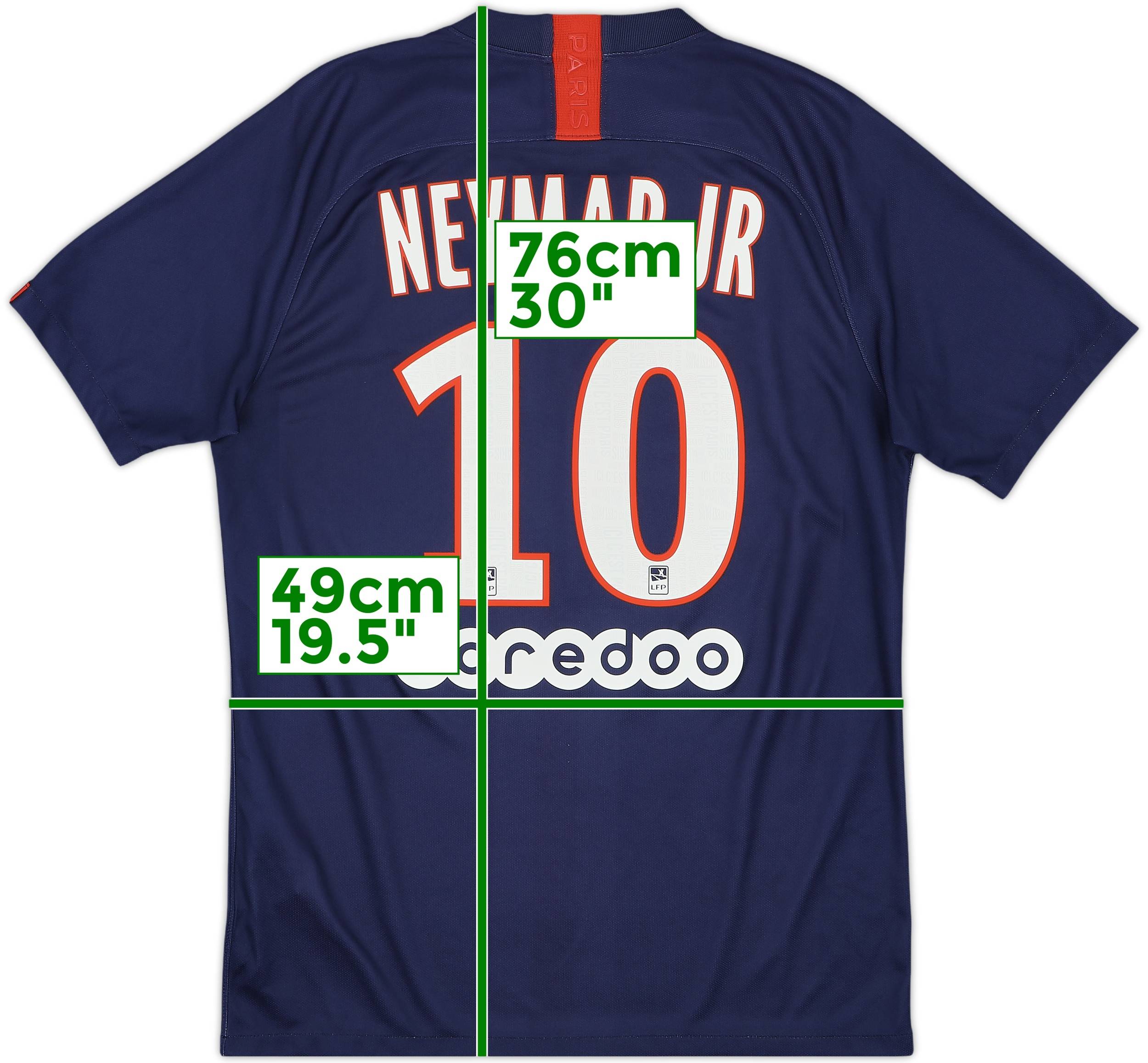 2019-20 Paris Saint-Germain Home Shirt Neymar Jr #10 - 9/10