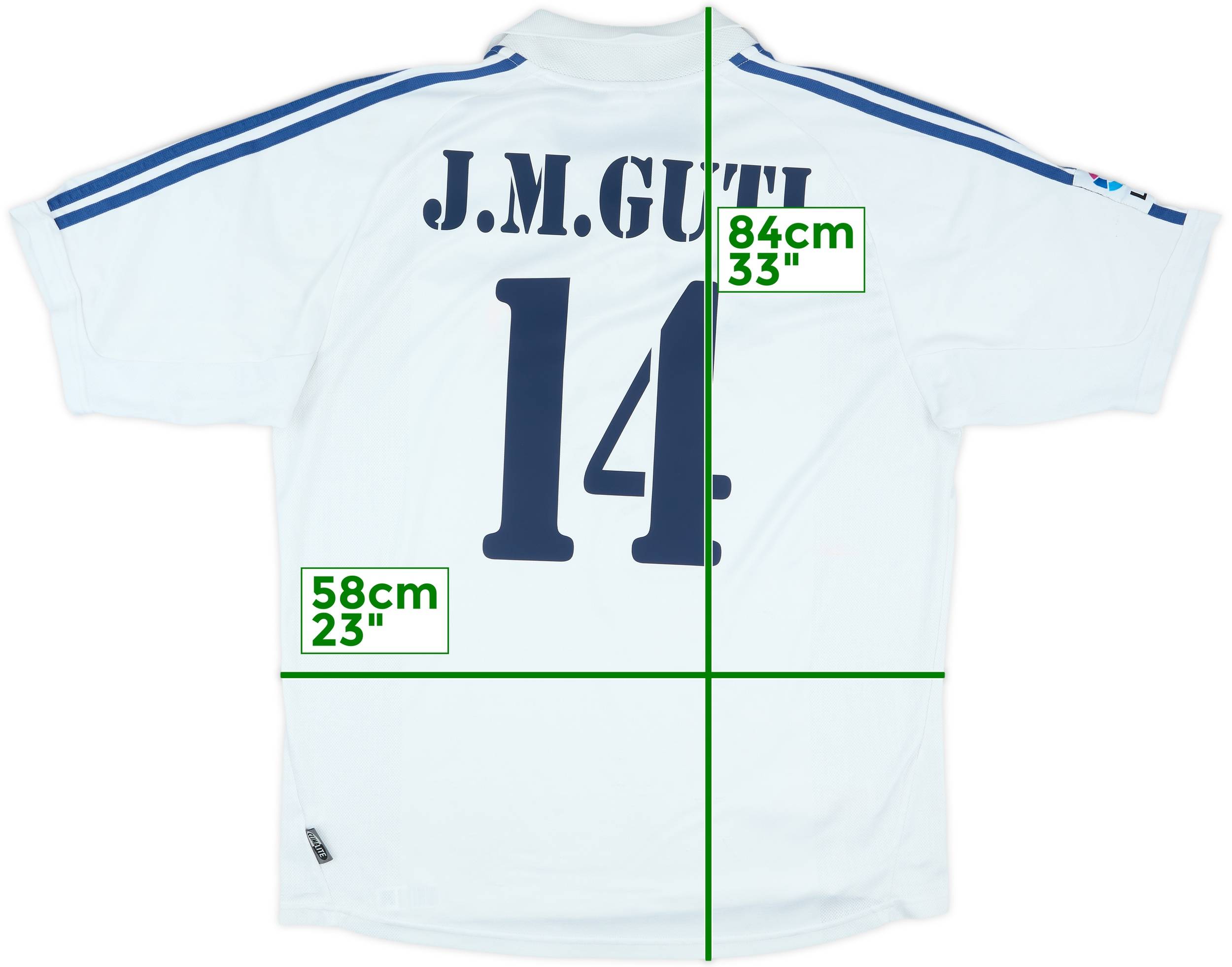 2001 Real Madrid Home Shirt J.M.Guti #14 - 8/10 - (XL)