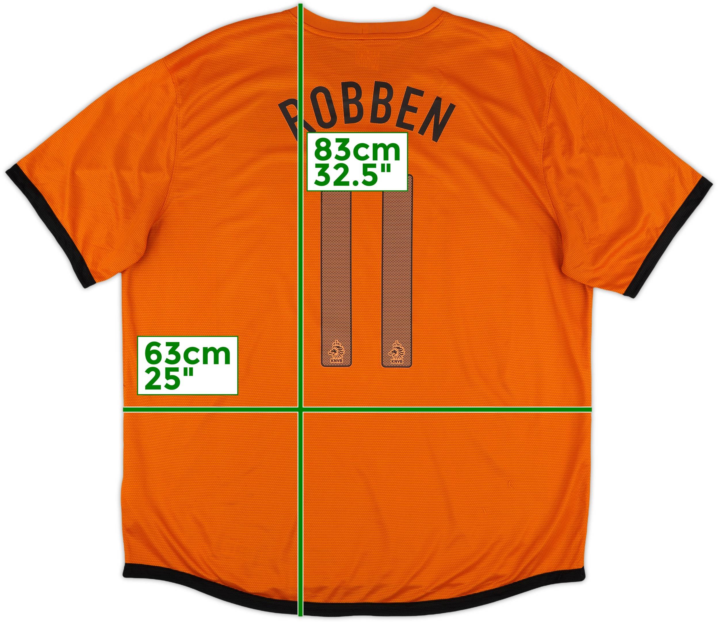 応援グッズ Netherlands No.11 ROBBEN 2010-11 Netherlands Player Issue Home L/S Shirt Robben #11