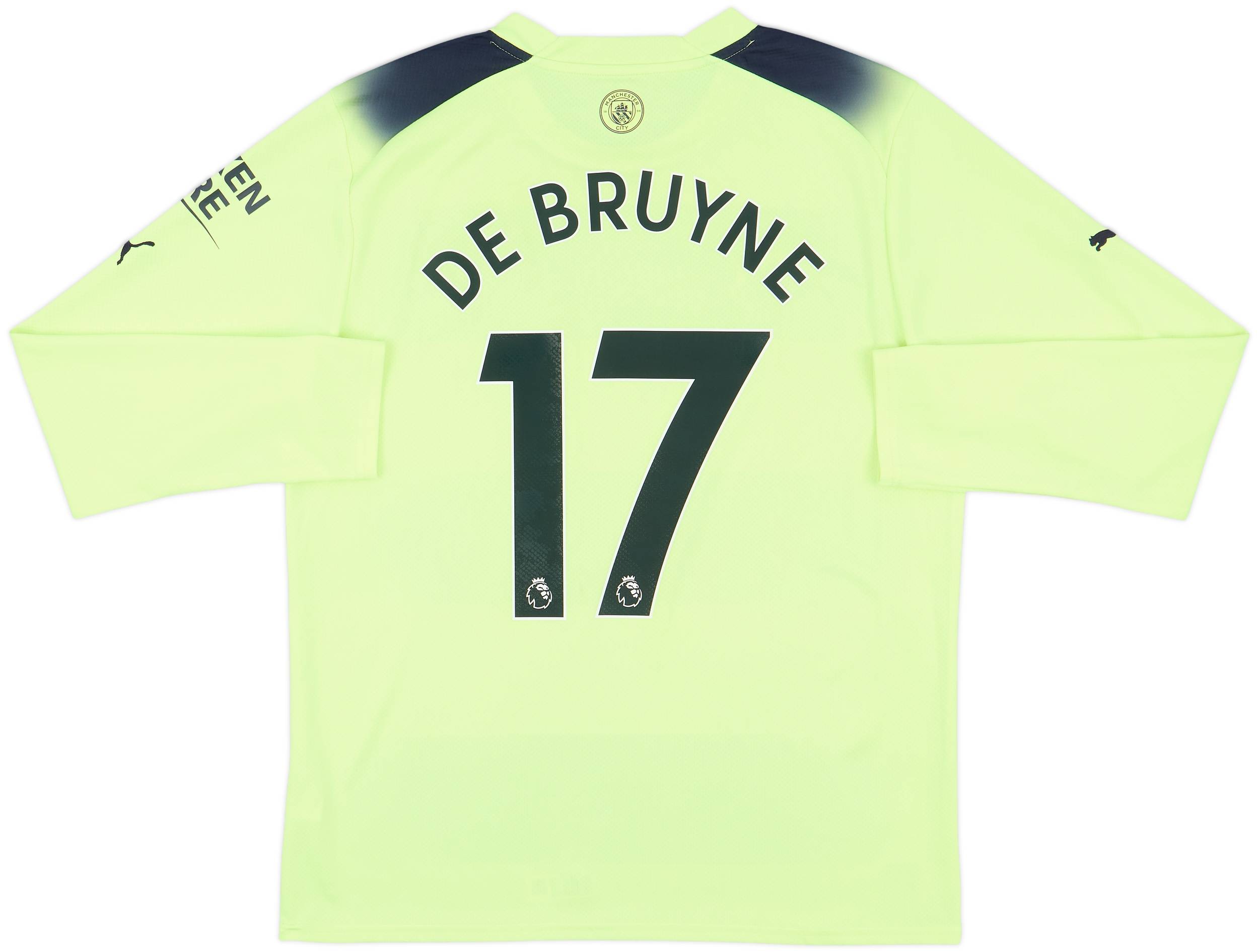 Manchester city DE BRUYNE 17番 サッカーユニフォーム De Bruyne 17 (Premier League) - 22-23 Man City Home