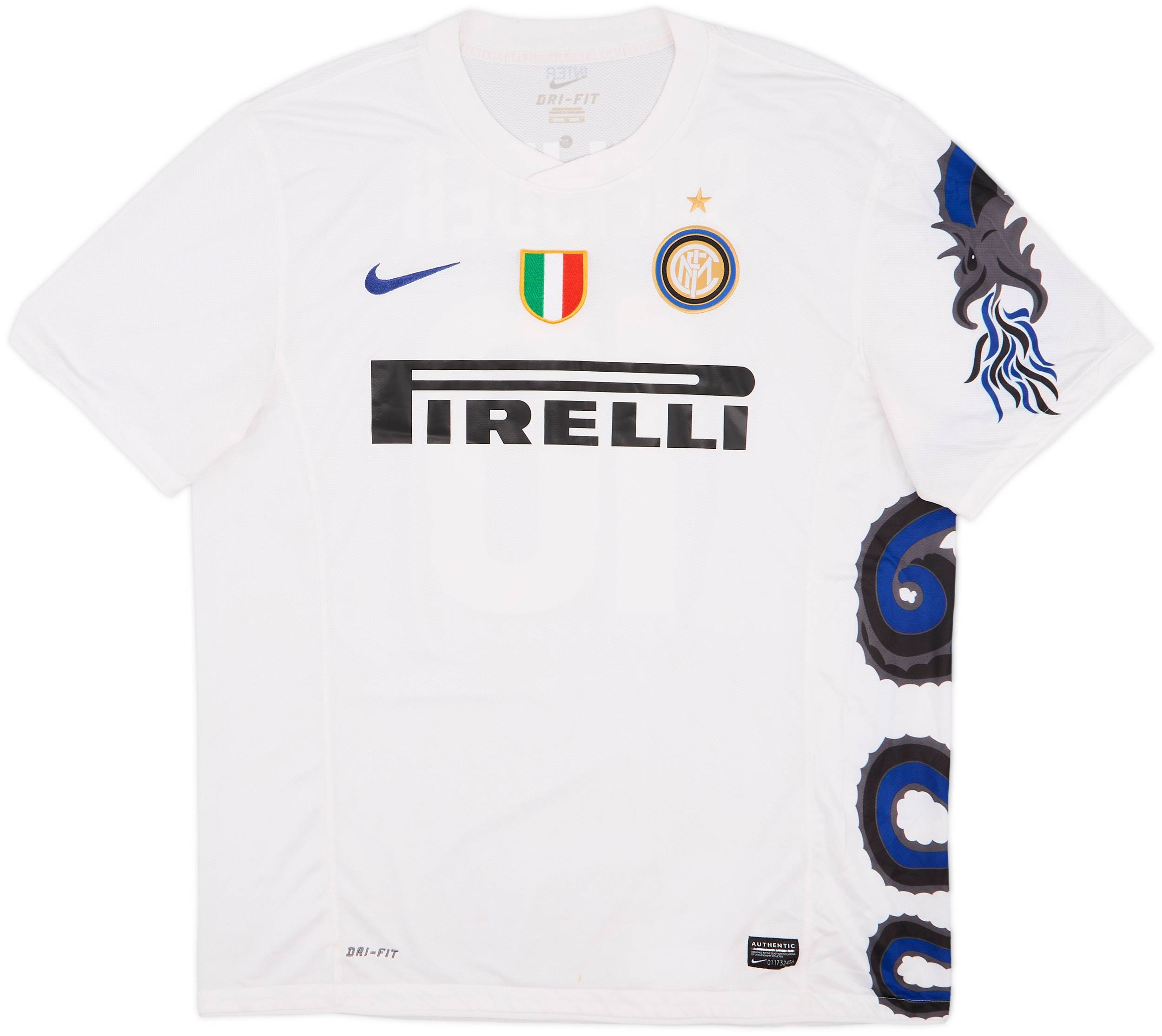 正規10-11 NIKE インテルミラノ M SNEIJDER#10 2010-11 Inter Milan Away Shirt Sneijder #10 - 9/10 - (XL)