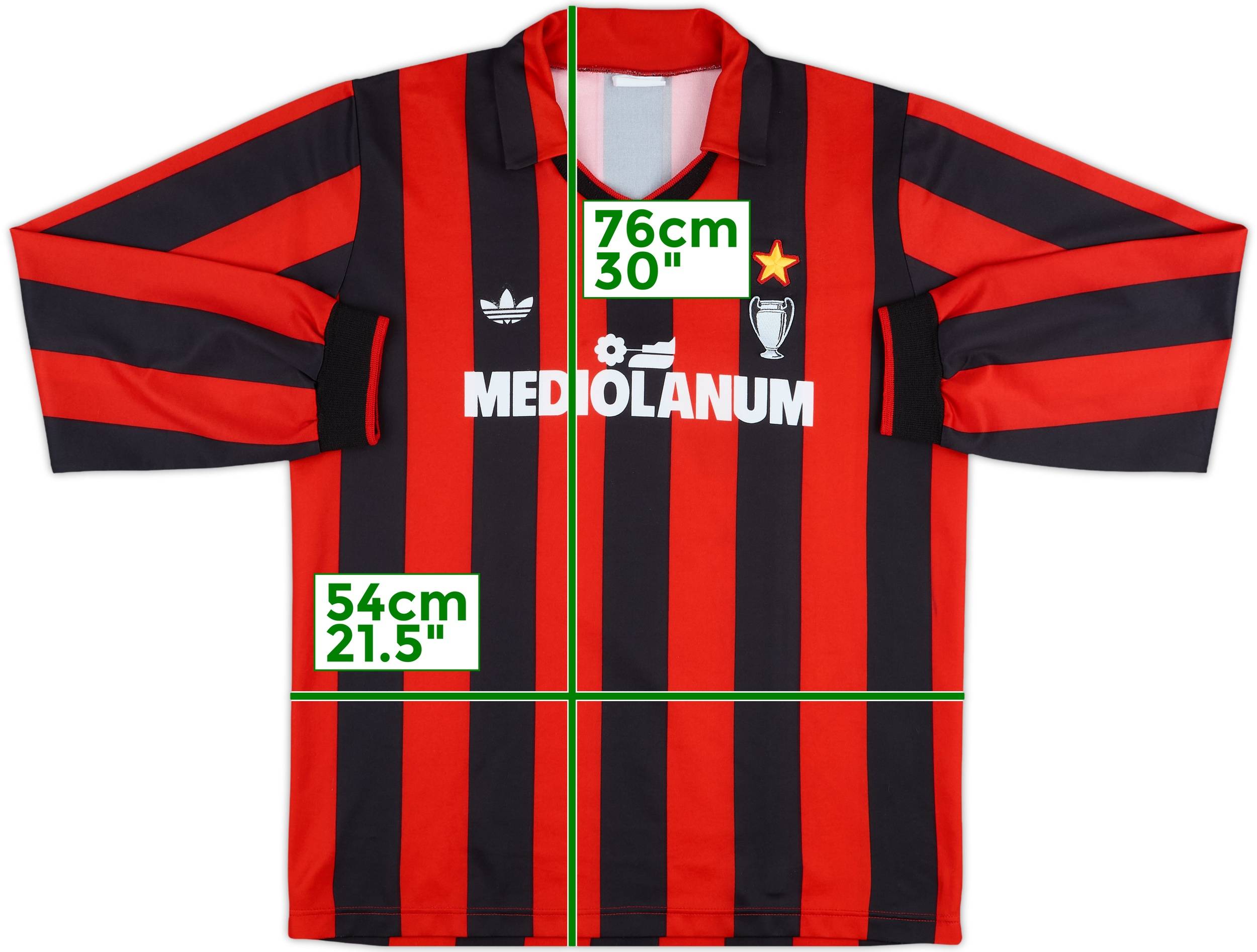 1990-91 AC Milan Home L/S Shirt #4 - 6/10 - (L)
