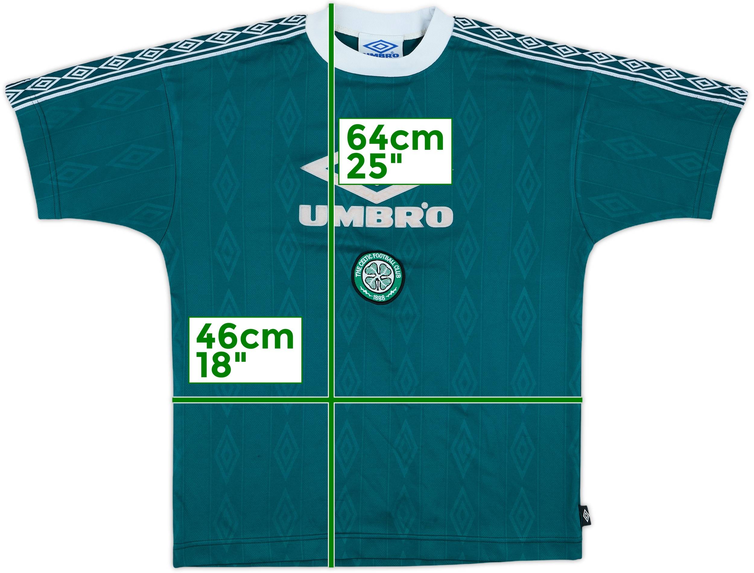 Celtic FC Umbro サッカーシャツ L Celtic FC Football Lomg Sleeve home Shirt 1999-2001 (XL