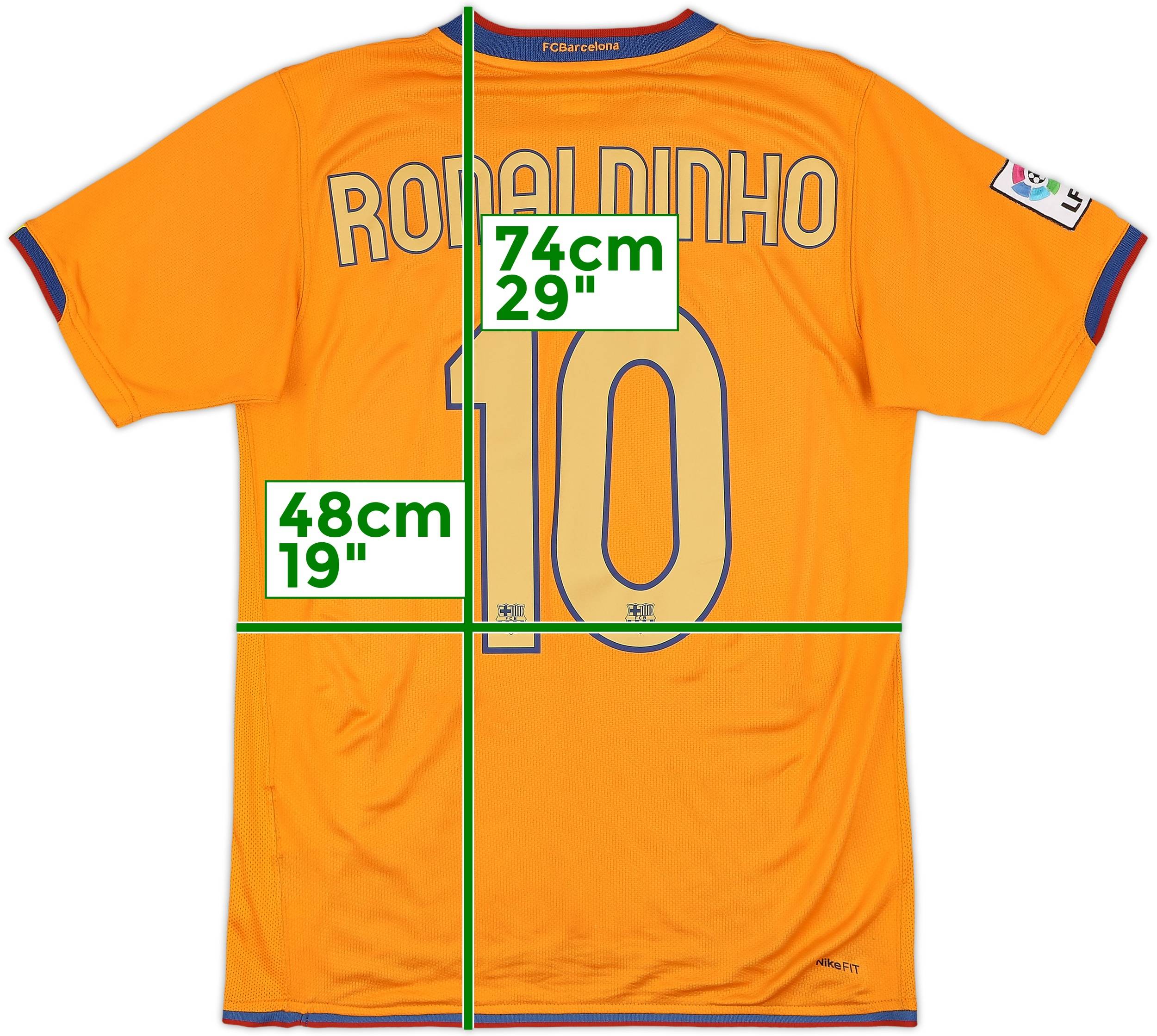 2006-08 Barcelona Away Shirt Ronaldinho #10 - 8/10 - (S)