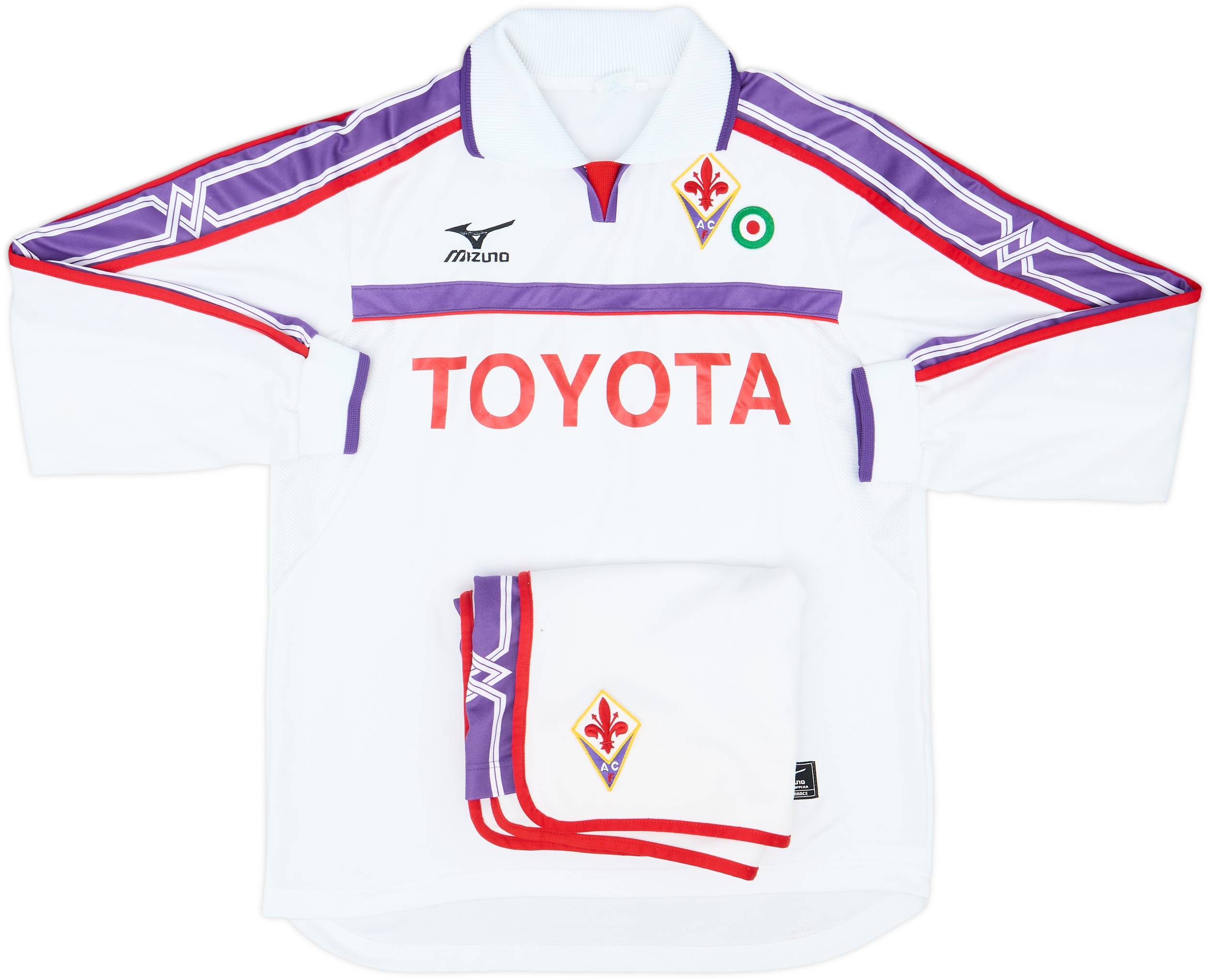 2001-02 Fiorentina Away L/S Shirt & Shorts - 7/10 - (M)