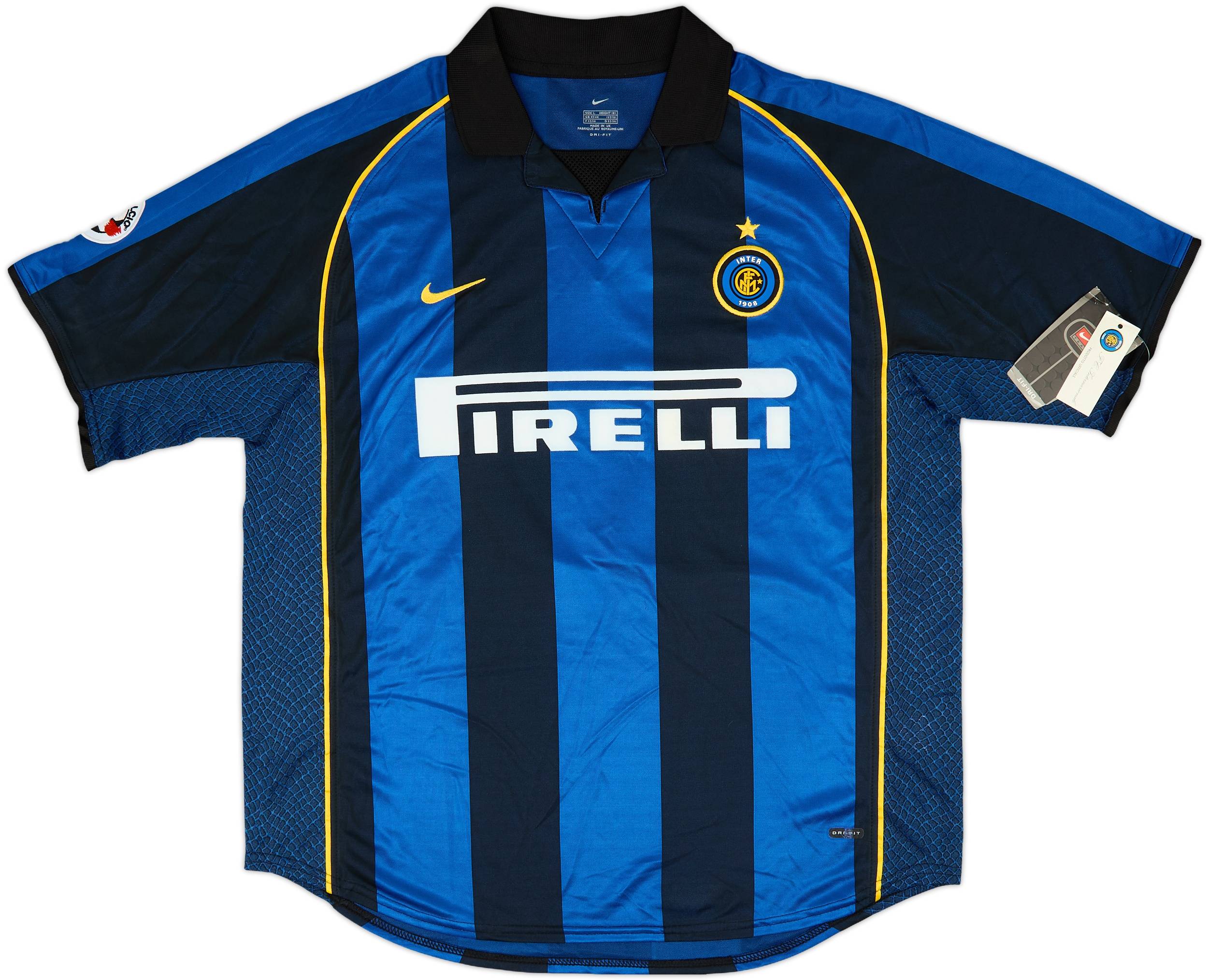 2001-02 Inter Milan Home Shirt Vieri #32 (L)