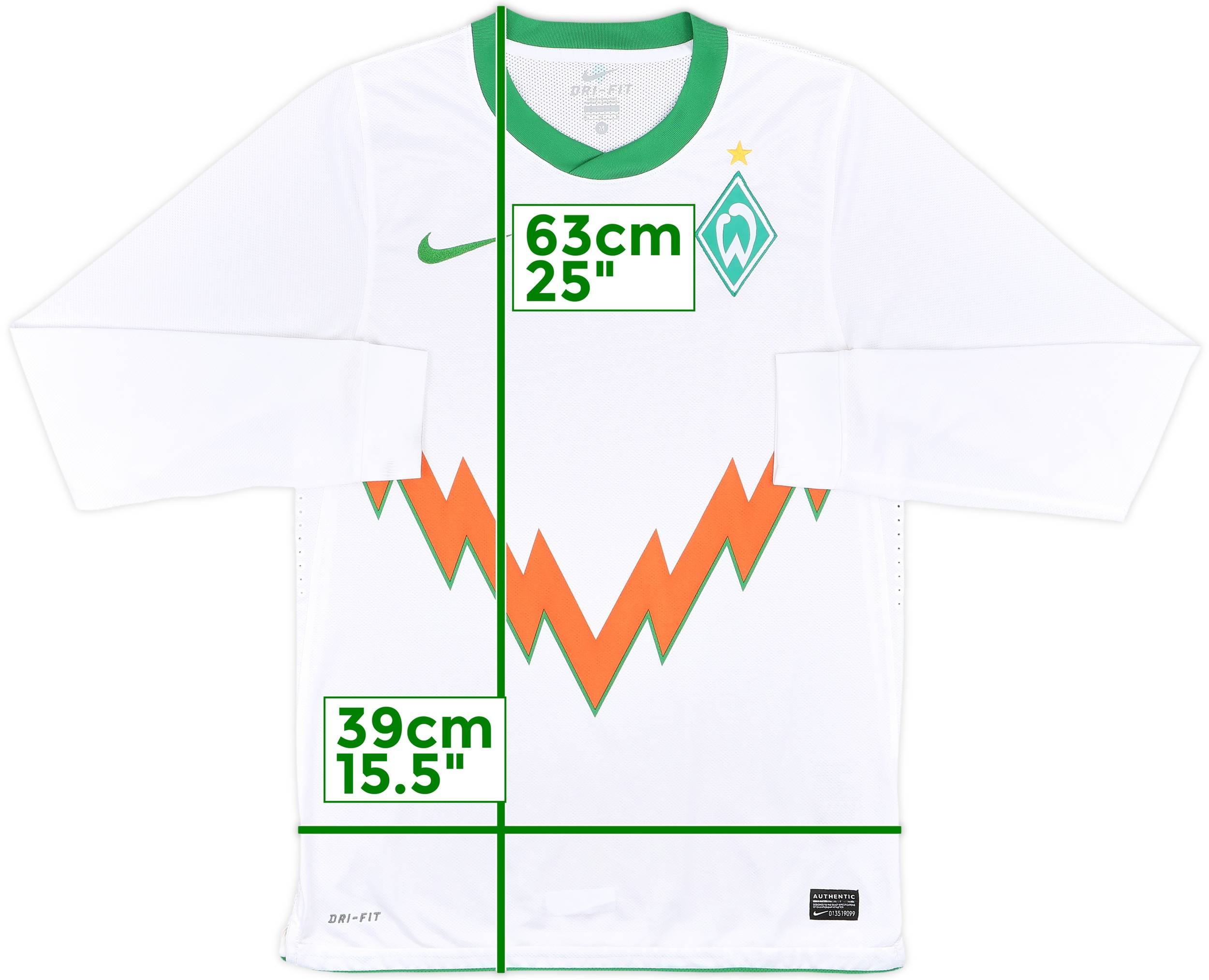 2010-11 Werder Bremen Player Issue Away L/S Shirt - 8/10 - (M)