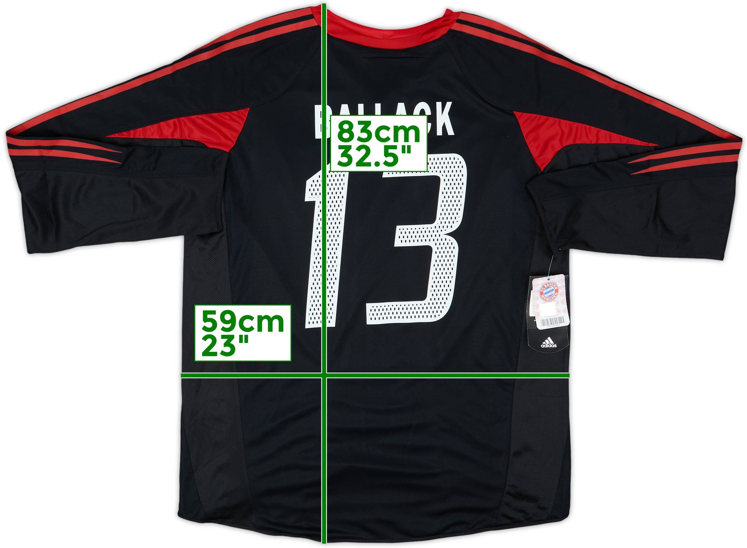 2004-05 Bayern Munich Player Issue CL Shirt Ballack #13 (XL)