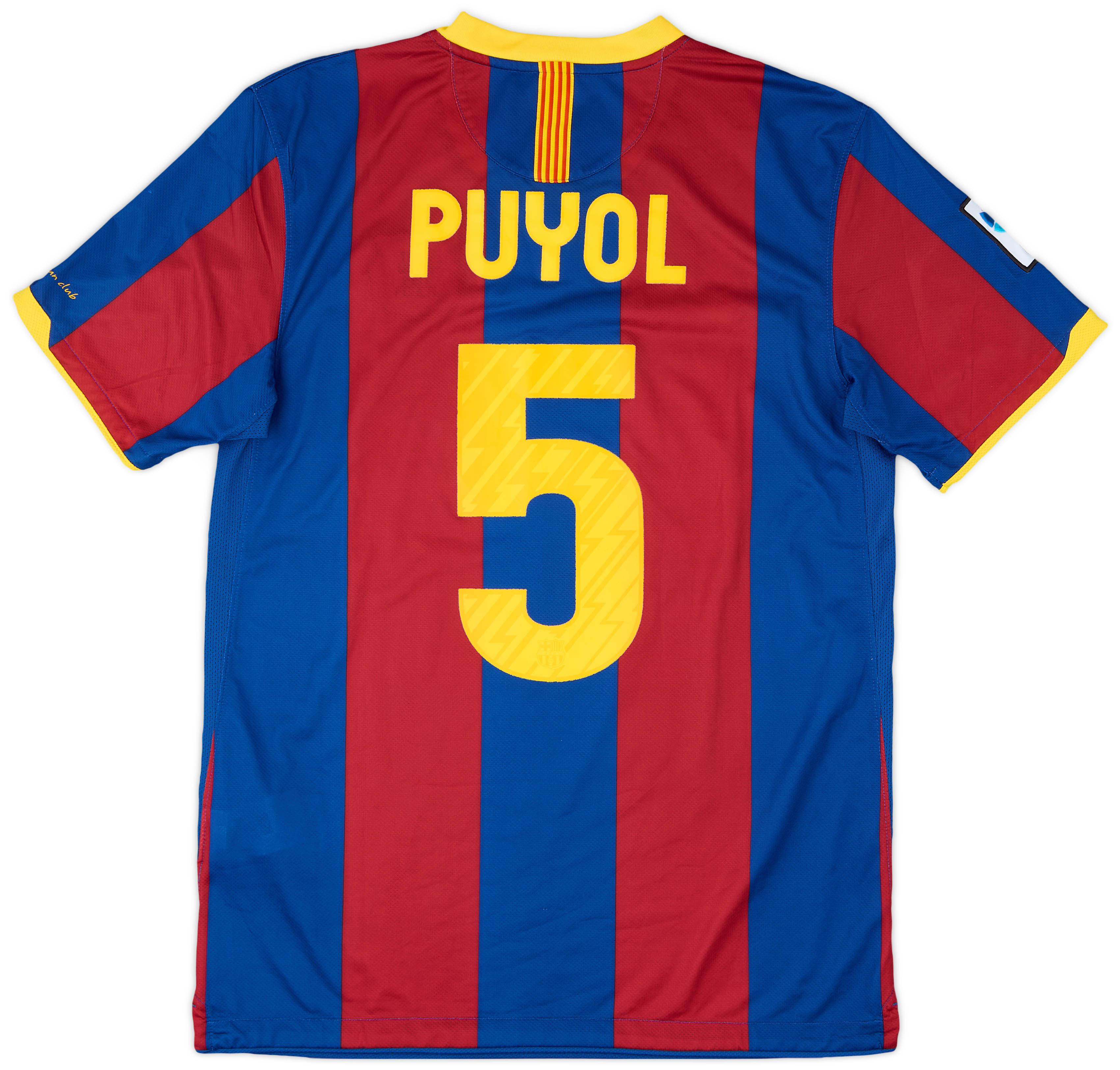 2010-11 Barcelona Home Shirt Puyol #5 - 8/10 - (M)