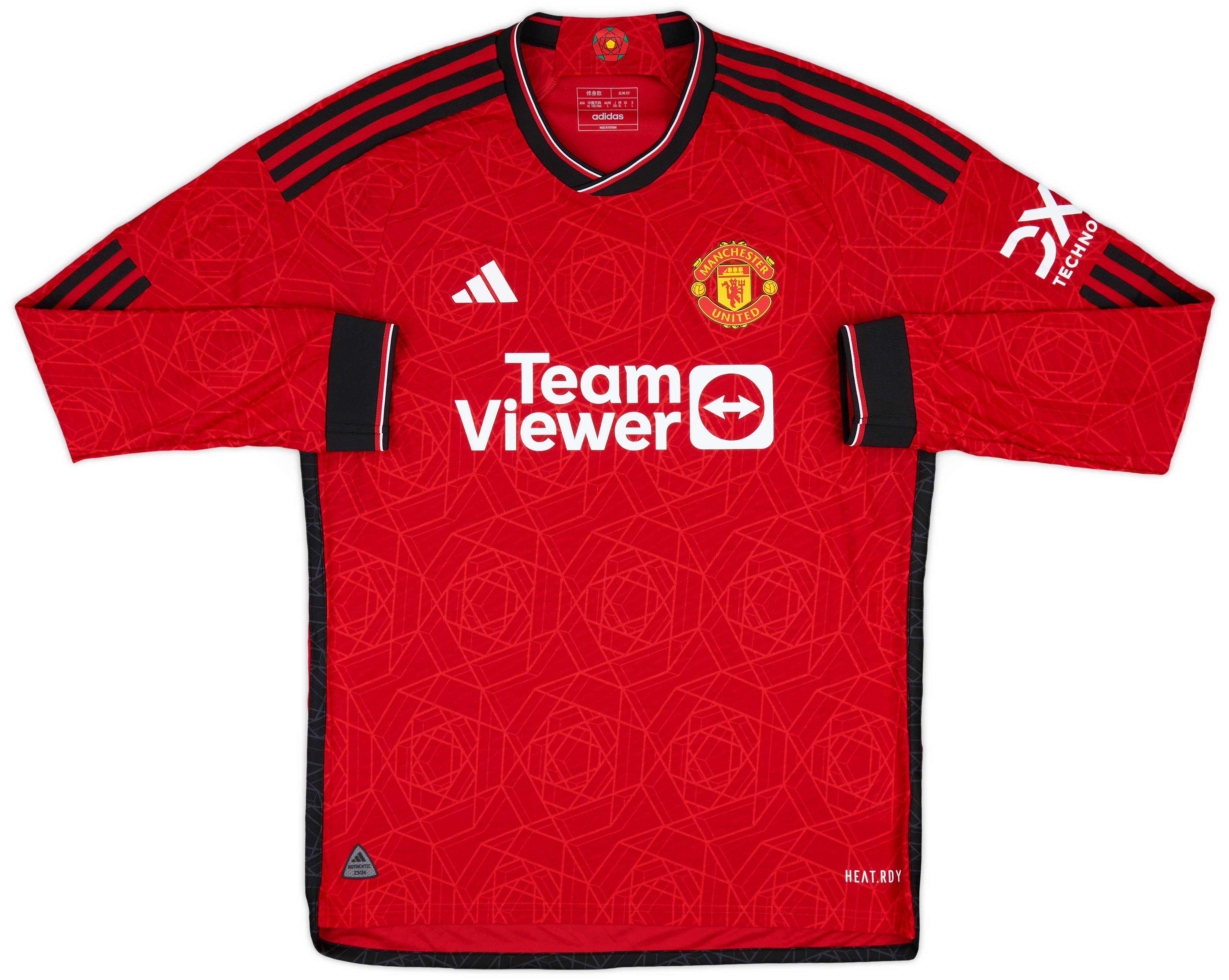 2023-24 Manchester United Authentic Home L/S Shirt