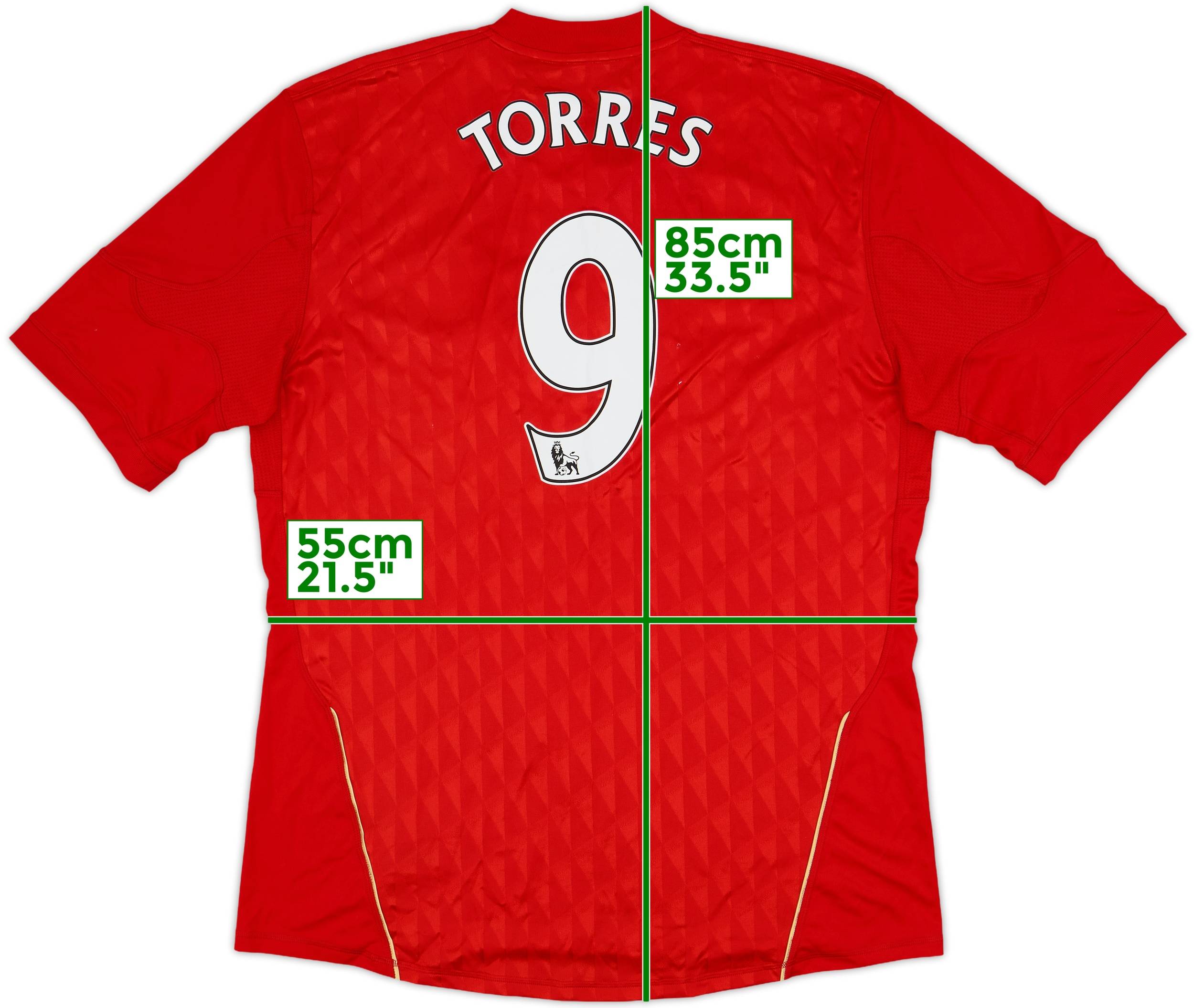 お得な情報満載 Home Liverpool 2010-12 Shirt (XL) - 9/10 - #9 Torres ウェア