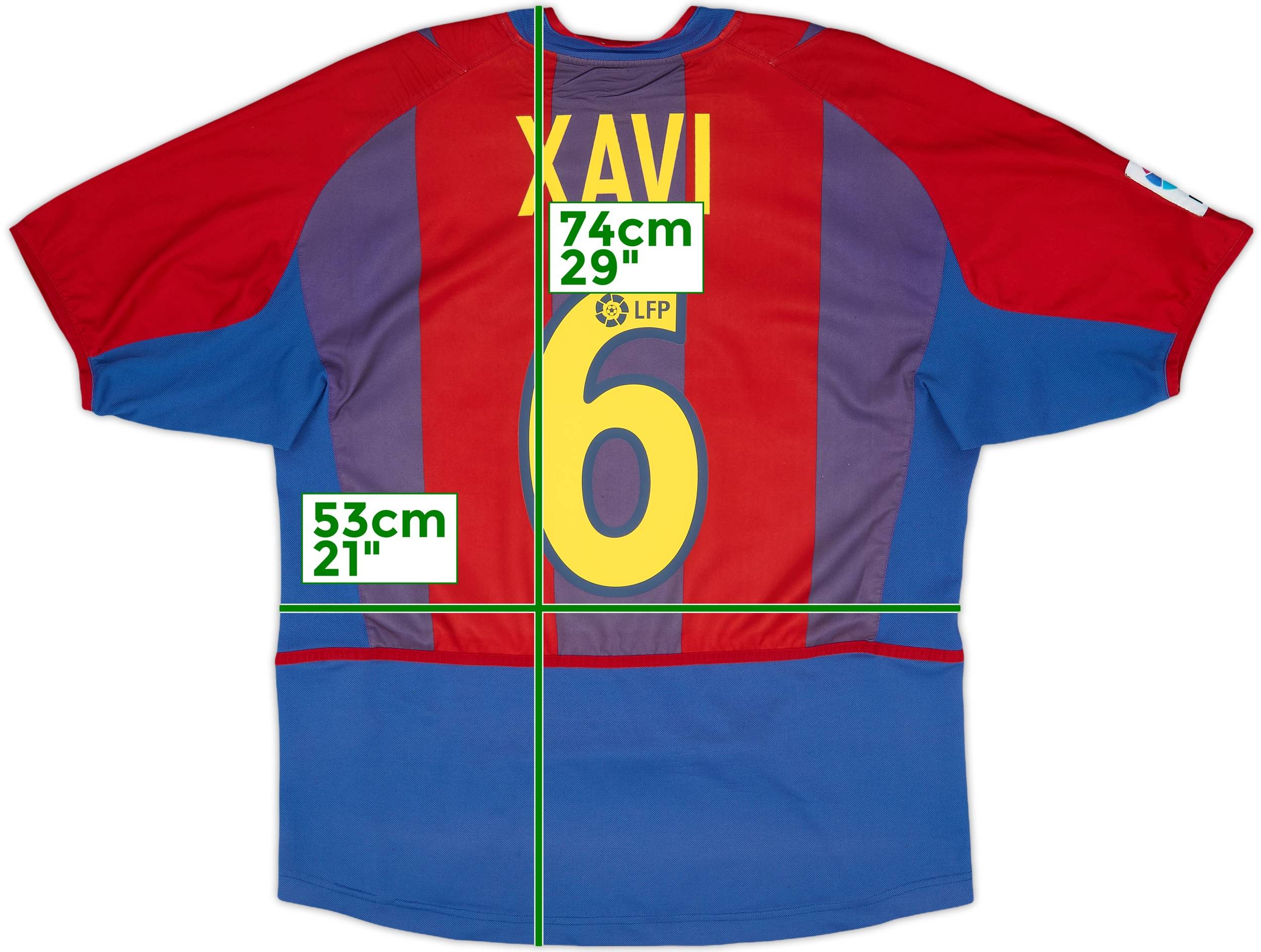 2002-03 Barcelona Home Shirt Xavi #6 - 6/10 - (M)