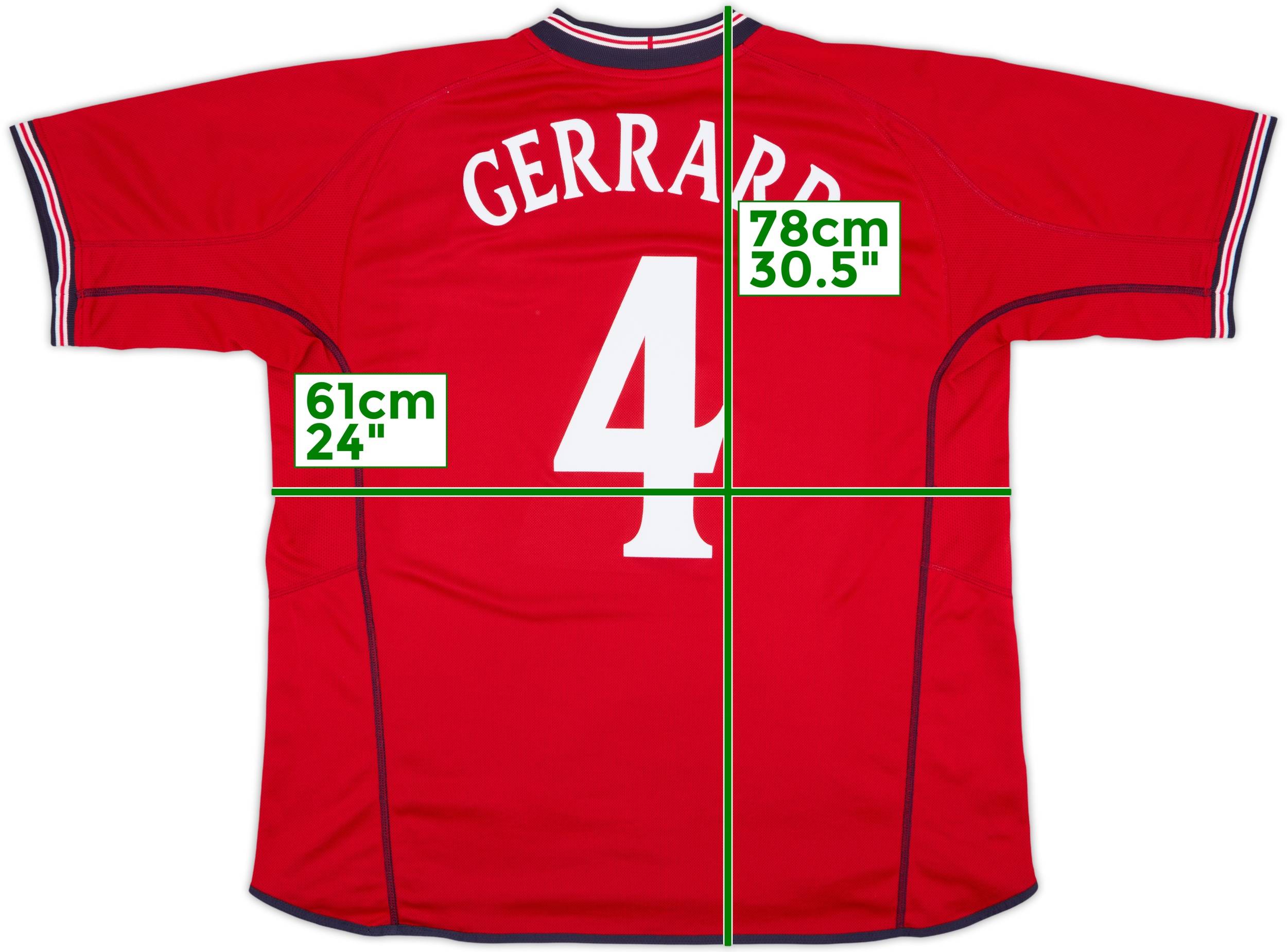 2002-04 England Away Shirt Gerrard #4 - 5/10 - (XXL)