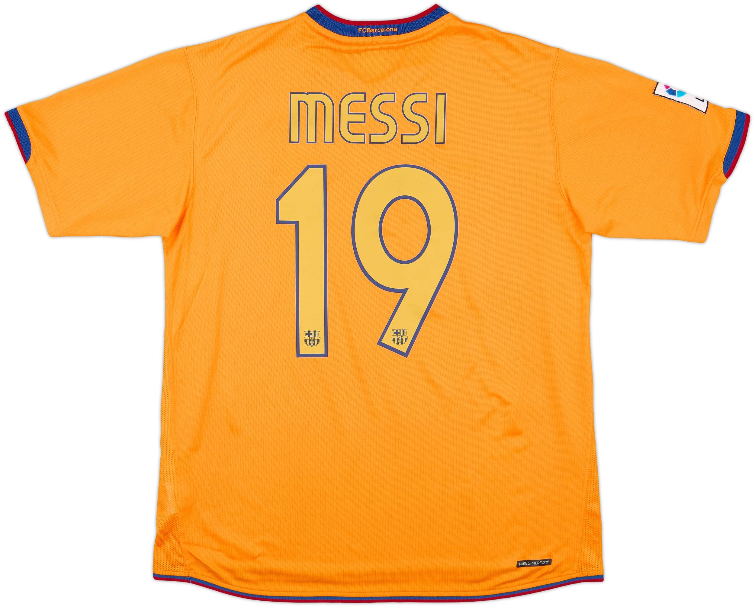 FC Barcelona Nike シャツ Messi 19 2006-07 orange Nike FC Barcelona Messi #19 away shirt